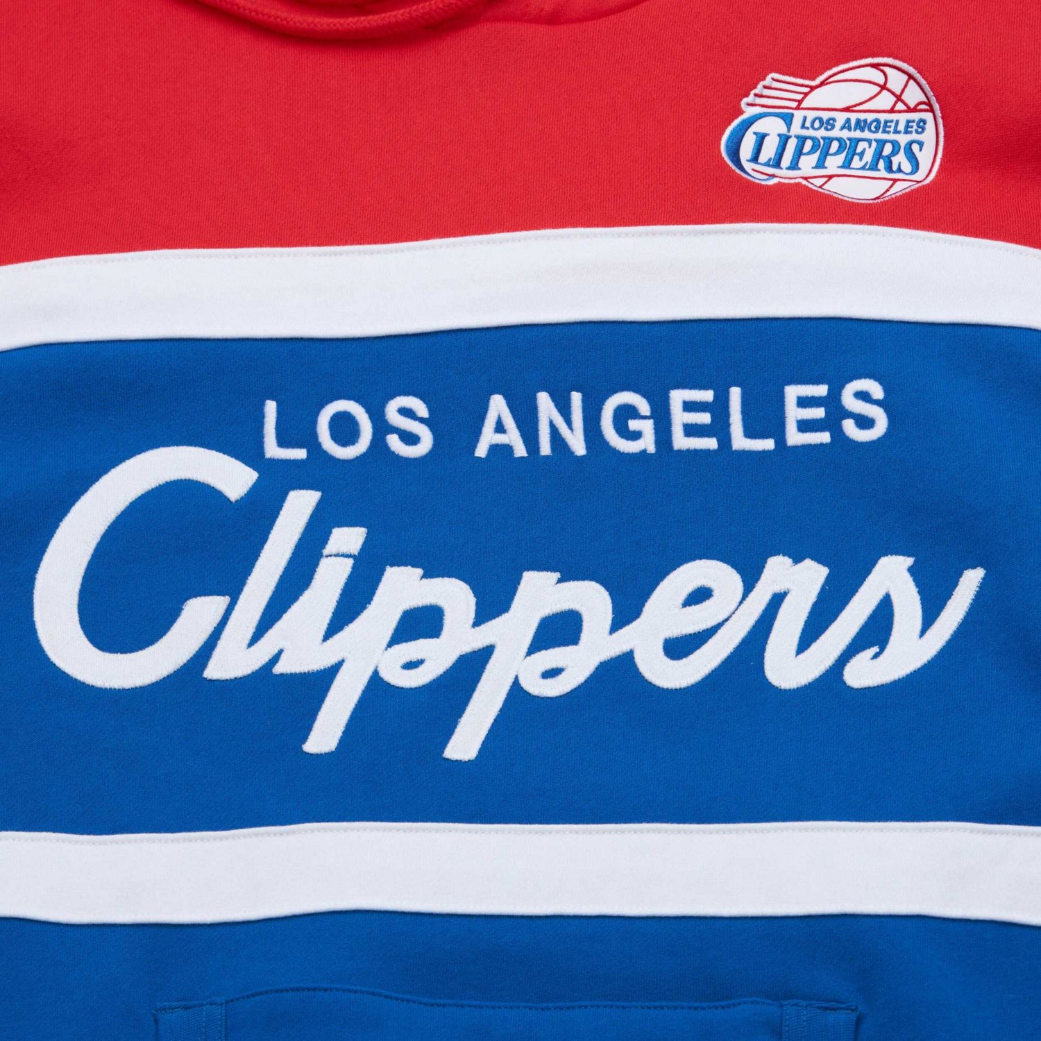 Mitchell  Ness Red LA Clippers Head Coach Pullover Hoodie                                                                        - view number 4