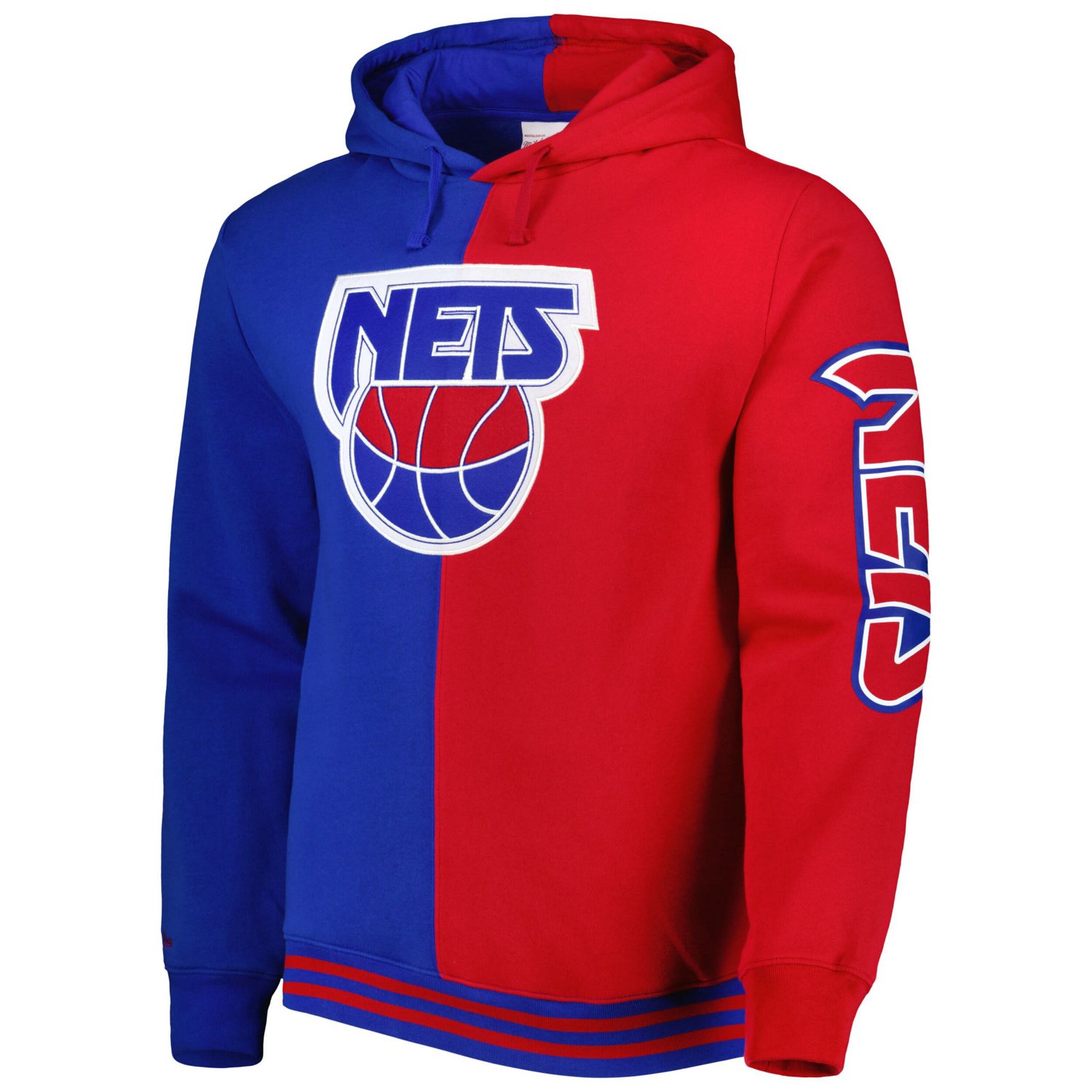 Mitchell  Ness Red New Jersey Nets Big  Tall Hardwood Classics Split Pullover Hoodie - view number 2