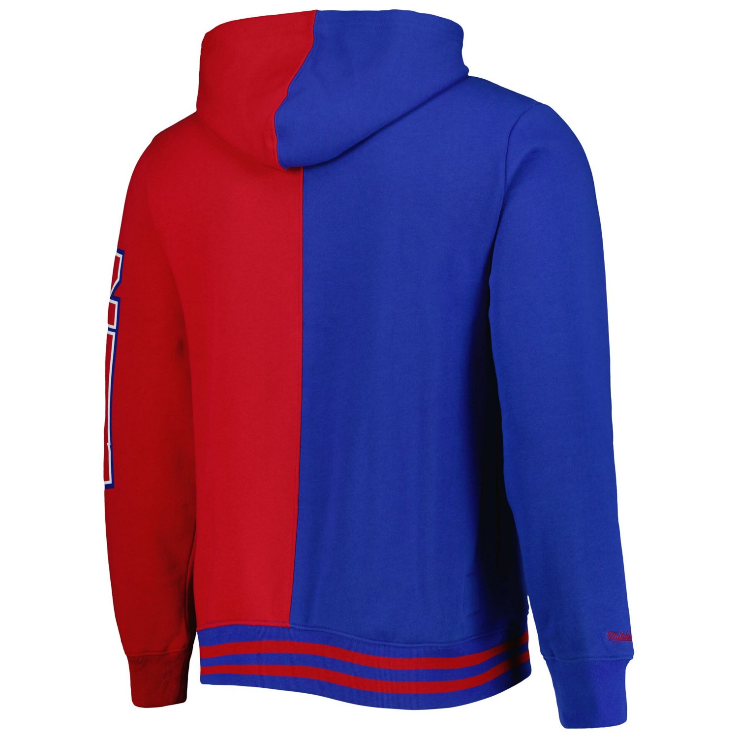 Mitchell  Ness Red New Jersey Nets Big  Tall Hardwood Classics Split Pullover Hoodie - view number 3