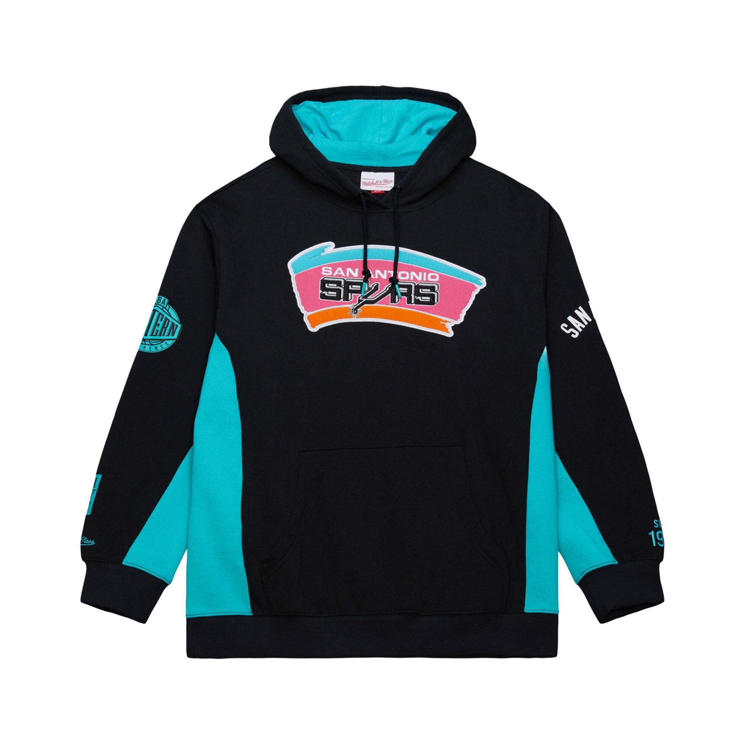 Mitchell  Ness San Antonio Spurs Hardwood Classics Team Origins Fleece Pullover Hoodie - view number 2