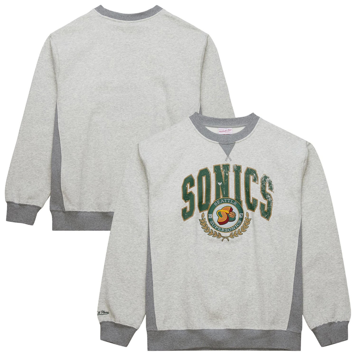 Mitchell  Ness Seattle SuperSonics Hardwood Classics Vintage Logo Pullover Sweatshirt