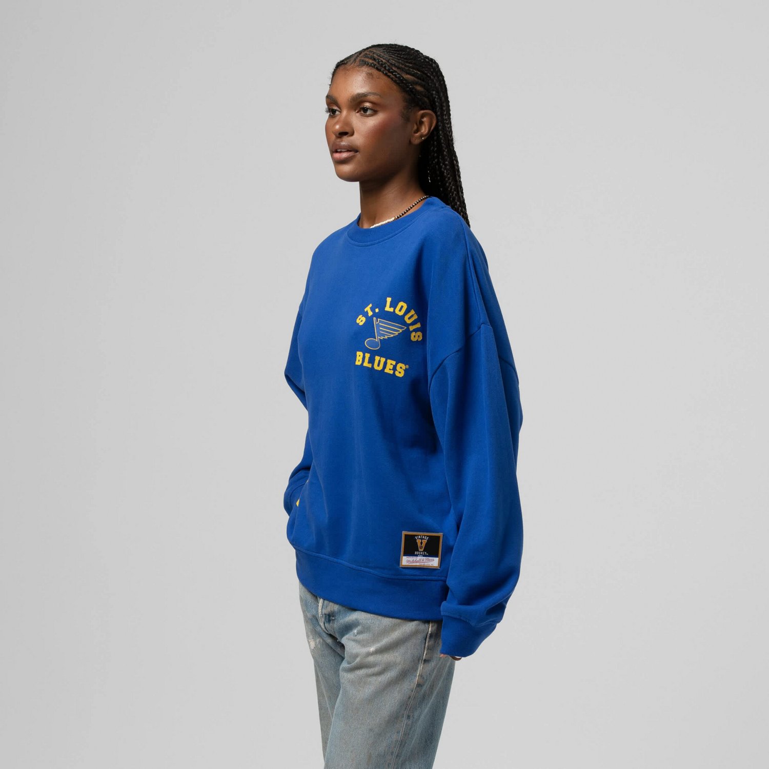 Mitchell  Ness St Louis s Vintage Crewneck Sweatshirt