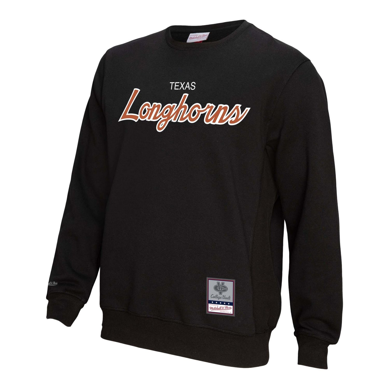 Mitchell  Ness Texas Longhorns Elite Script Pullover Sweatshirt