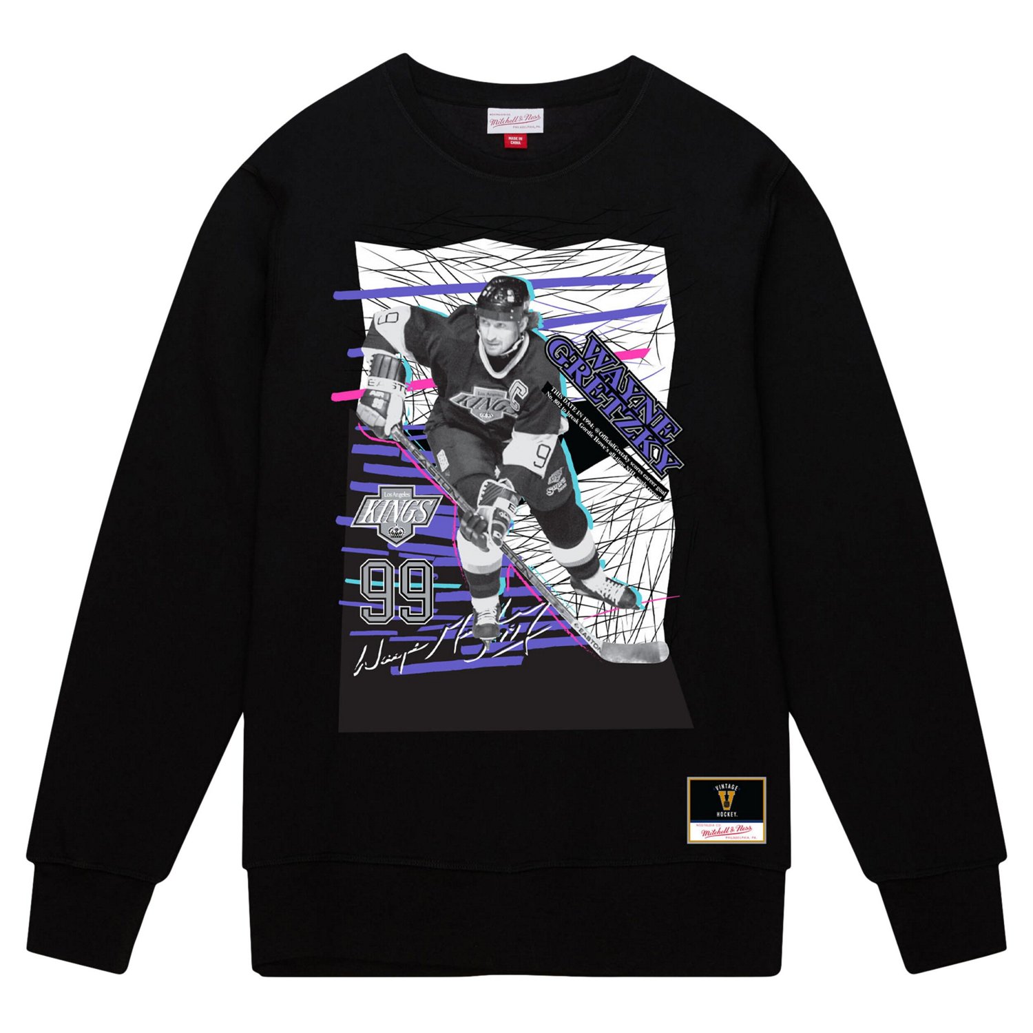 Mitchell  Ness Wayne Gretzky Los Angeles Kings Streak Pullover Sweatshirt                                                        - view number 2