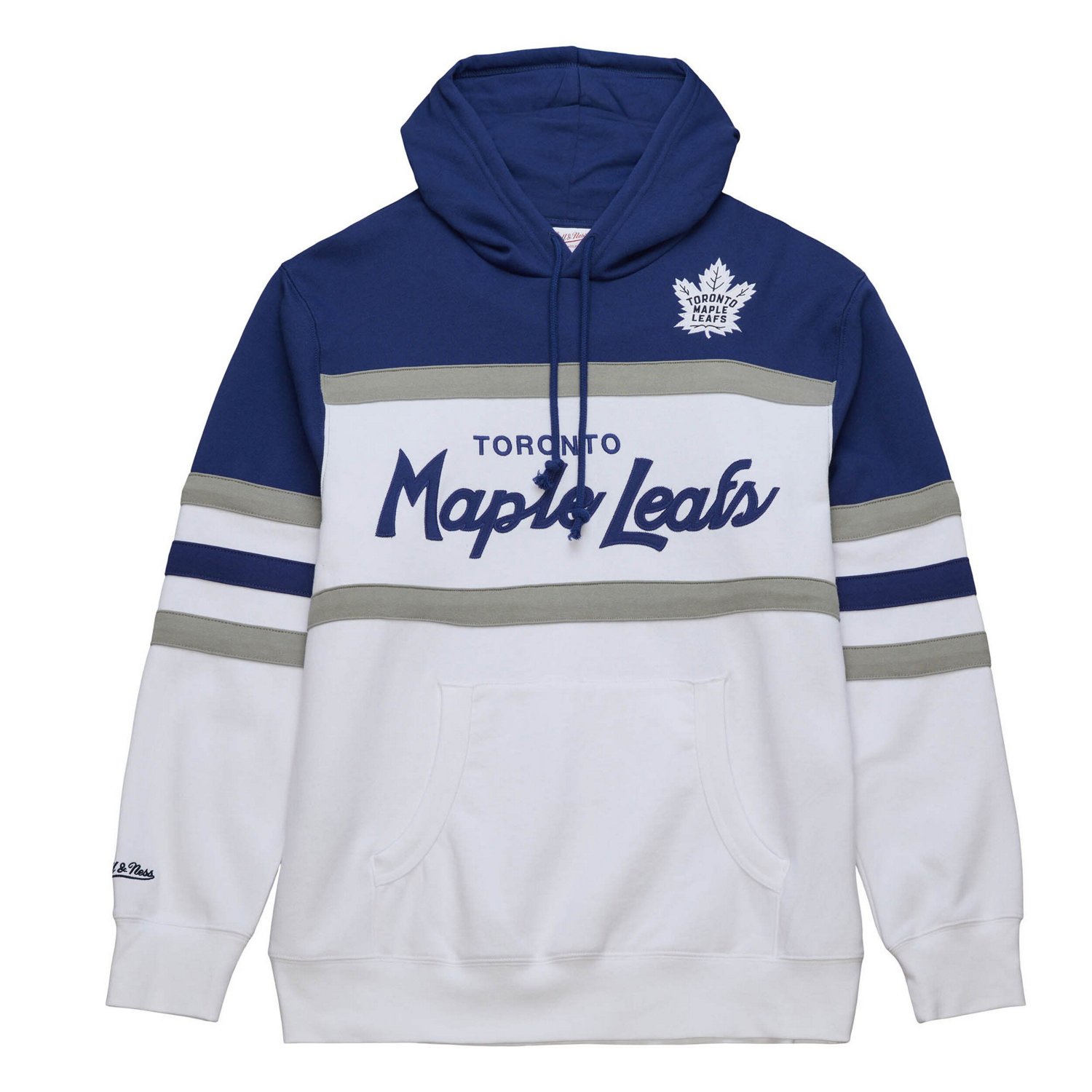 Mitchell Ness Blue Toronto Maple Leafs Head Coach Pullover Hoodie - view number 2