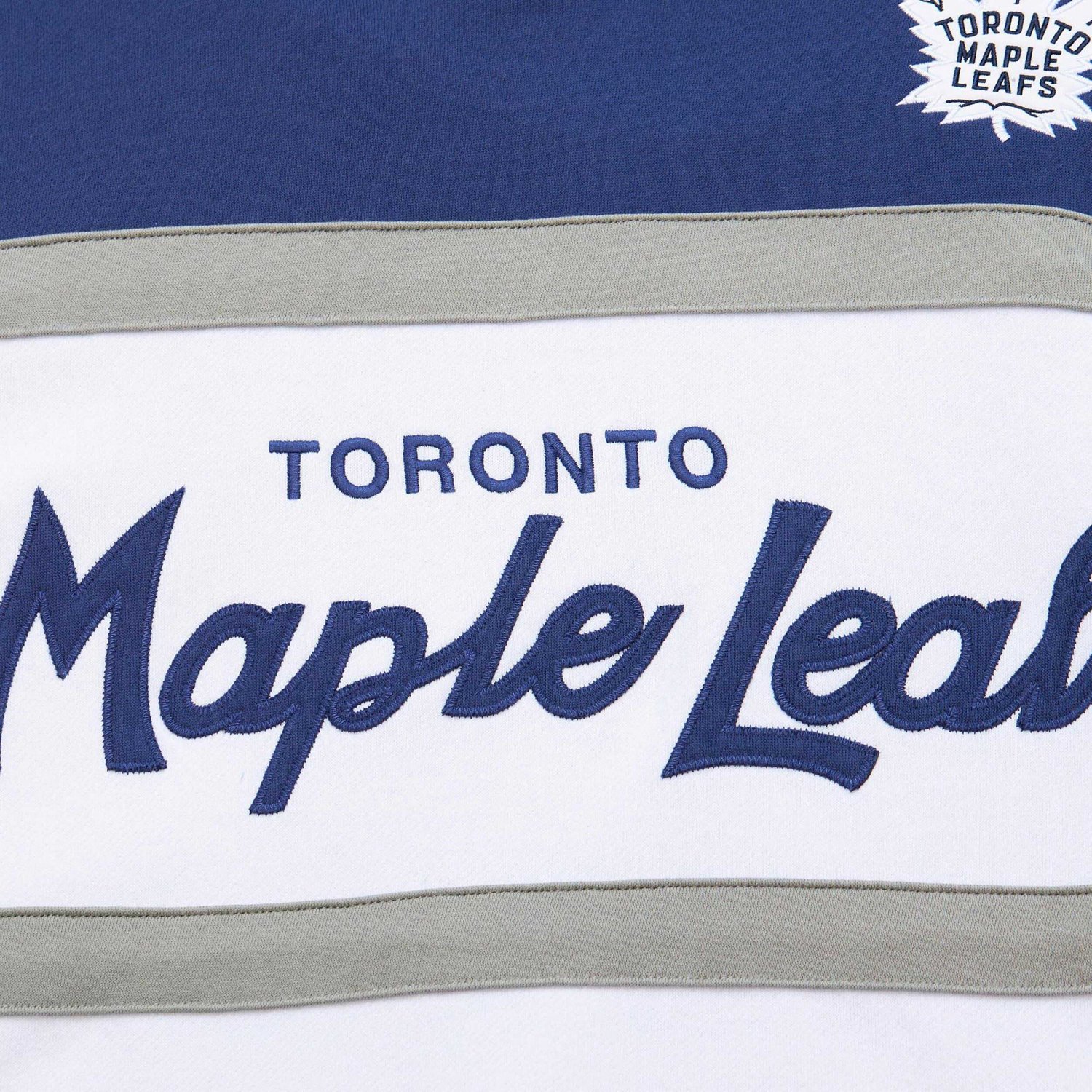 Mitchell Ness Blue Toronto Maple Leafs Head Coach Pullover Hoodie - view number 4