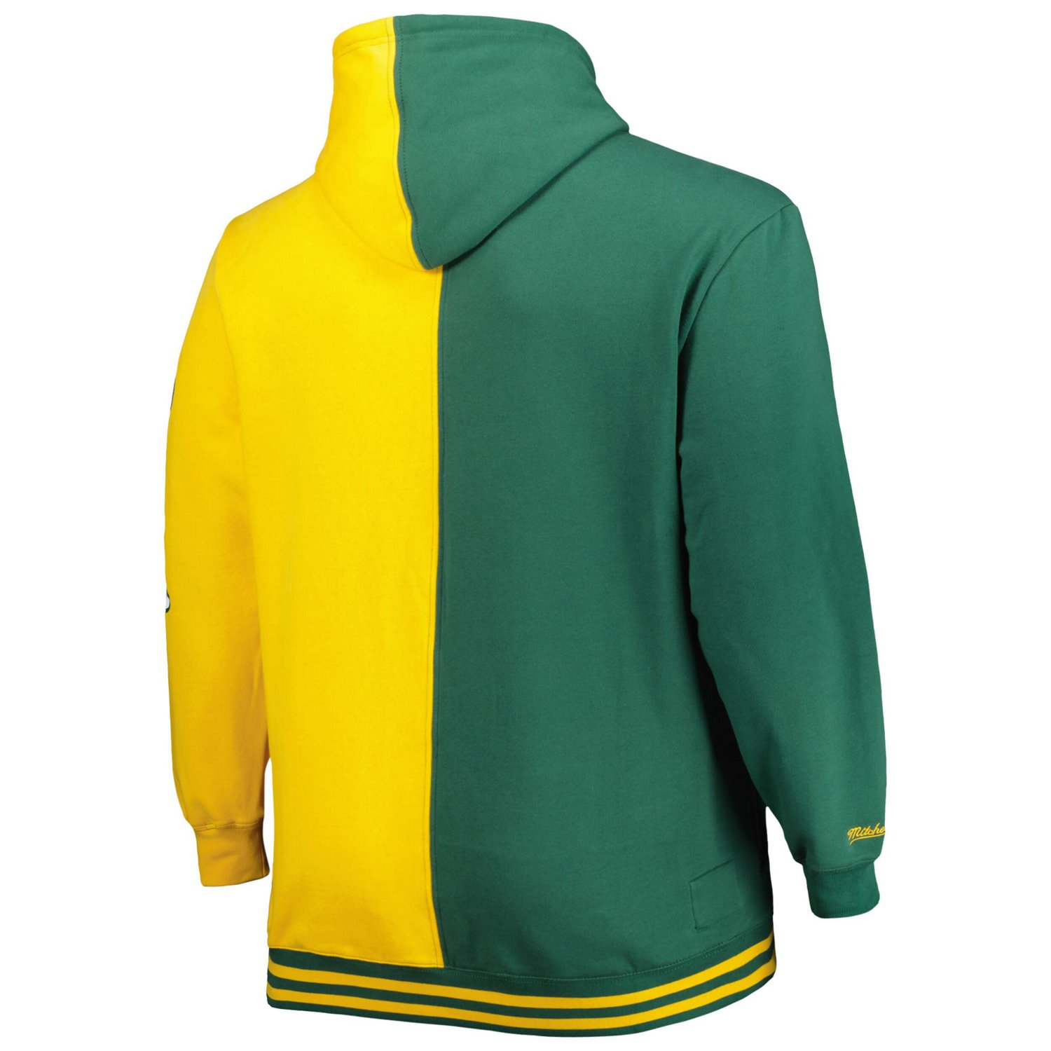 Mitchell Ness Gold Seattle SuperSonics Big Tall Hardwood Classics Split Pullover Hoodie - view number 3