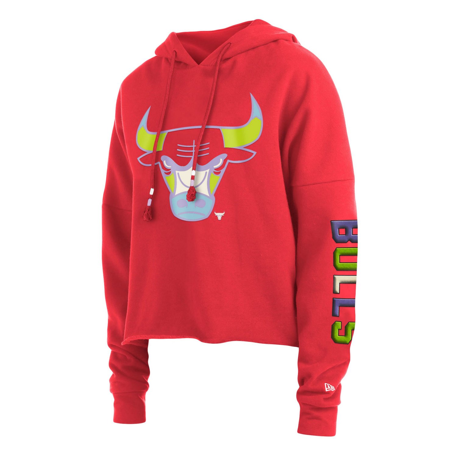 New Era Chicago Bulls Color Pack Cropped Top Pullover Hoodie - view number 2