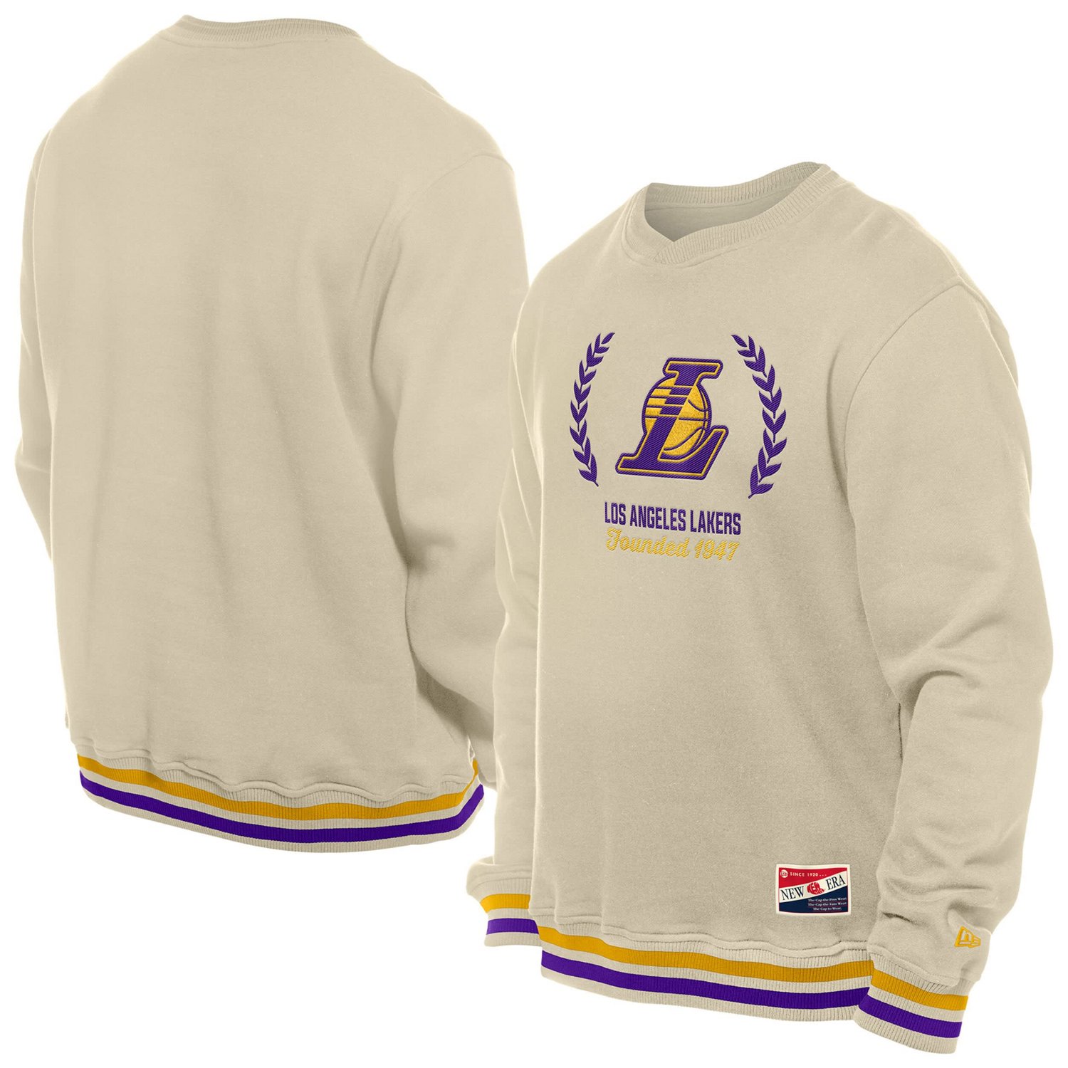 New Era Los Angeles Lakers Throwback Vintage Pullover Sweatshirt