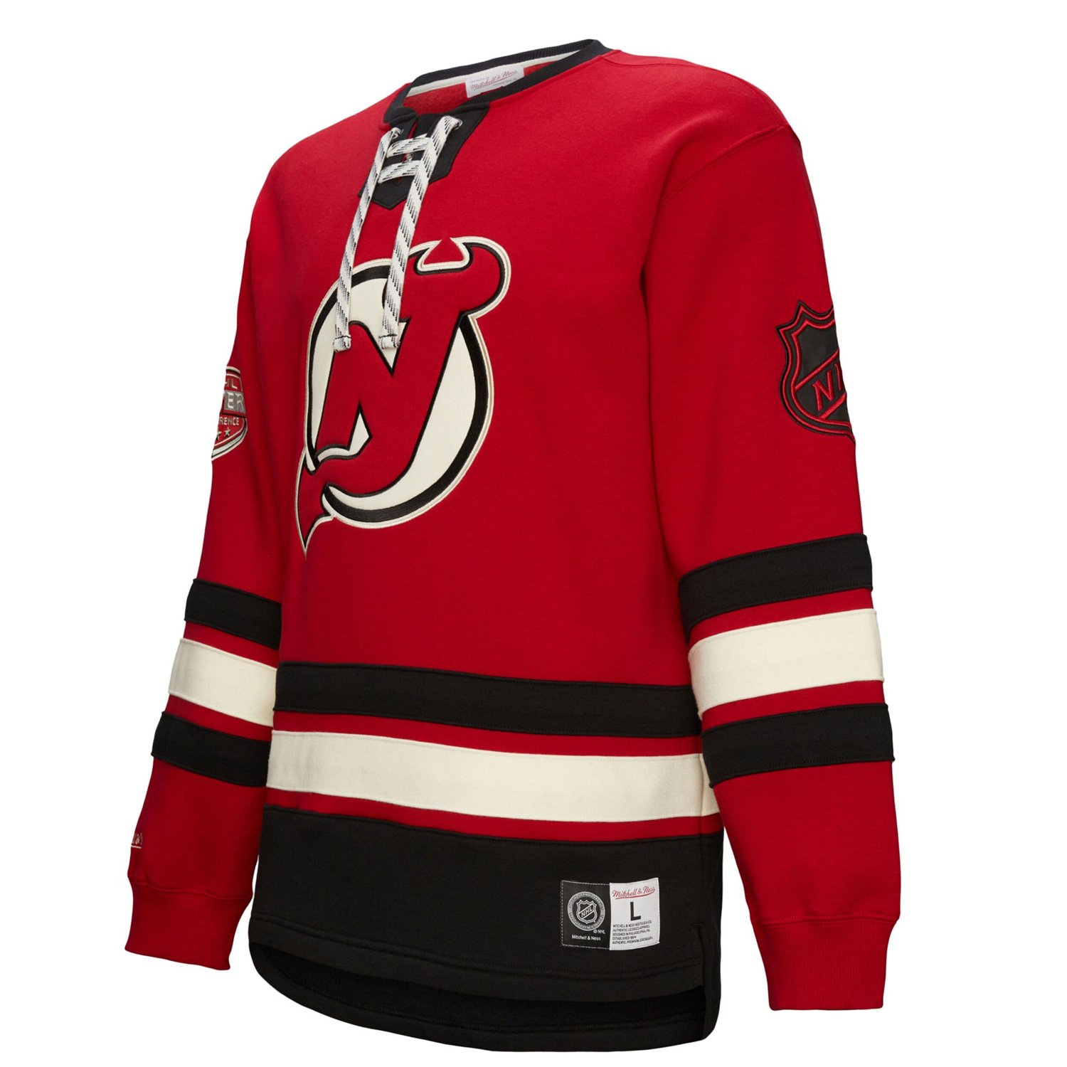 New Jersey Devils Heritage Lace-Up Pullover Sweatshirt - view number 2