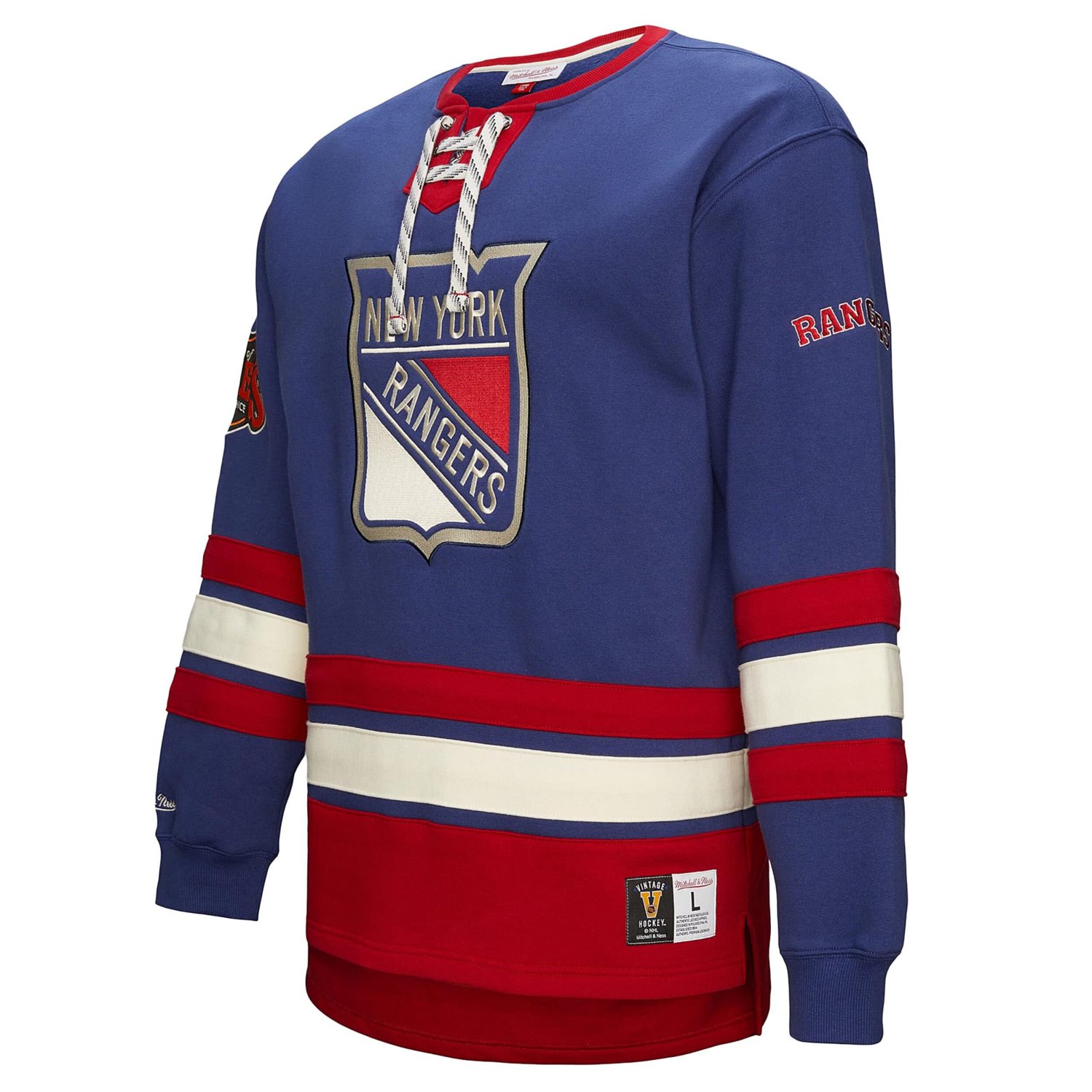 New York Rangers Heritage Lace-Up Pullover Sweatshirt - view number 2