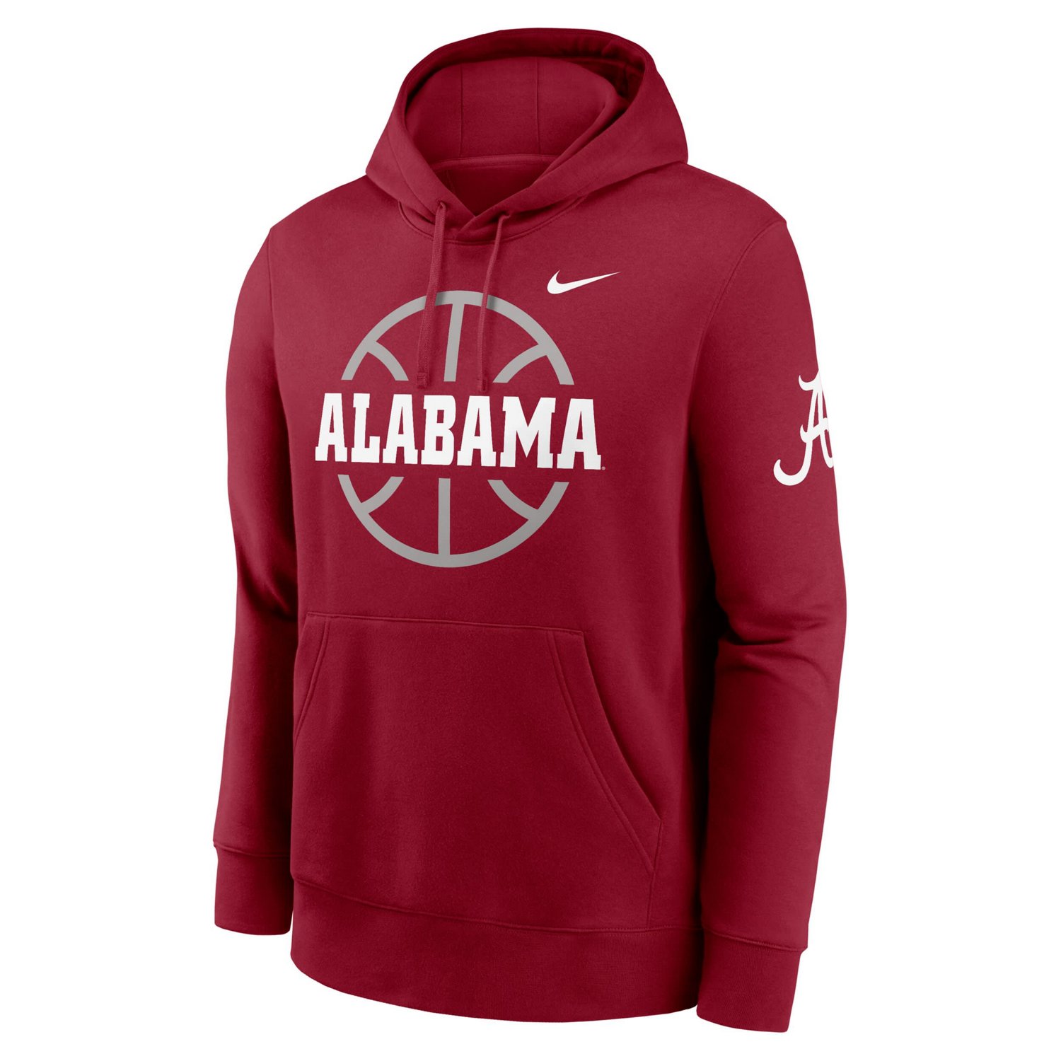 Nike Alabama Tide Basketball Icon Club Fleece Pullover Hoodie                                                                    - view number 2