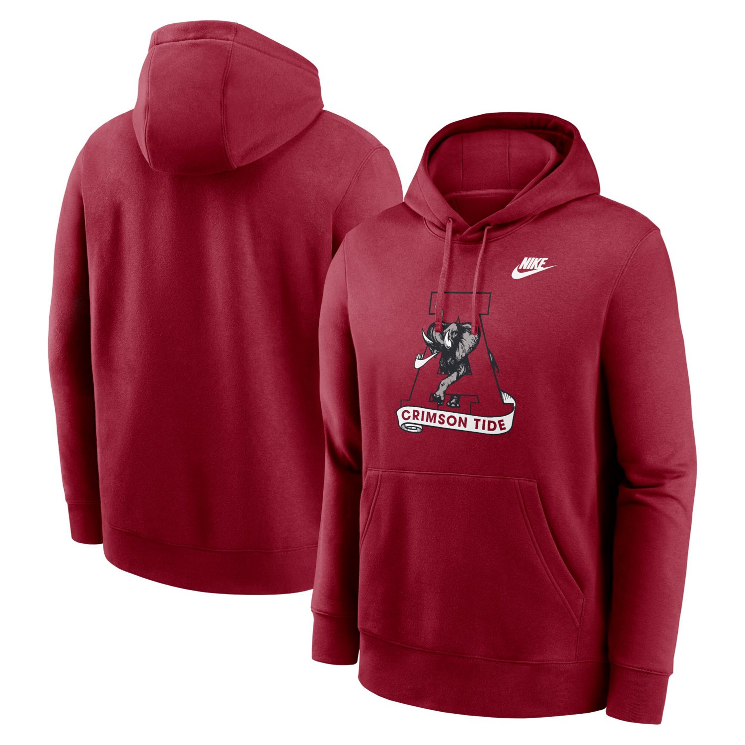 Nike Alabama Tide Legacy Logo Club Fleece Pullover Hoodie                                                                        - view number 1