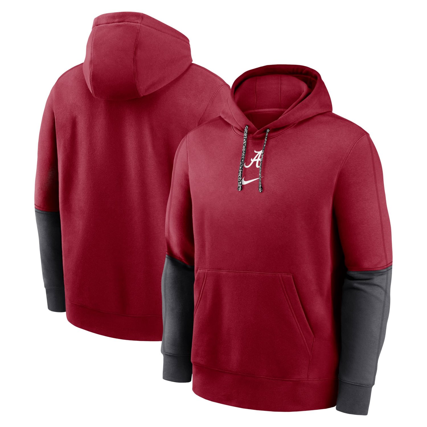 Nike Anthracite Alabama Tide 2024 Sideline Club Pullover Hoodie - view number 1