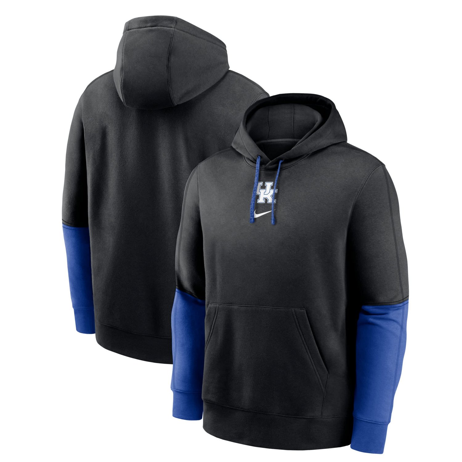 Nike Anthracite Kentucky Wildcats 2024 Sideline Club Pullover Hoodie                                                             - view number 1