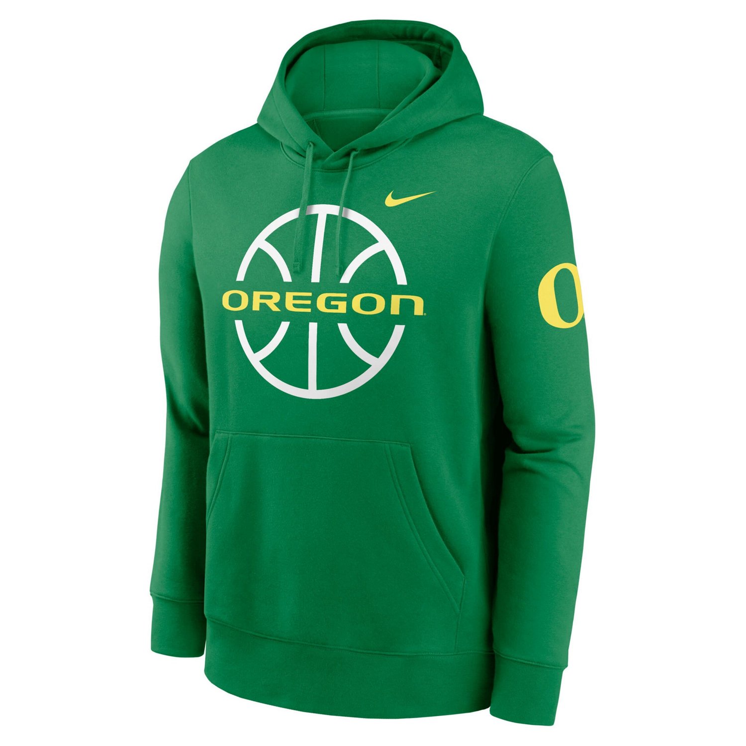 Nike Apple Oregon Ducks Basketball Icon Club Fleece Pullover Hoodie                                                              - view number 2