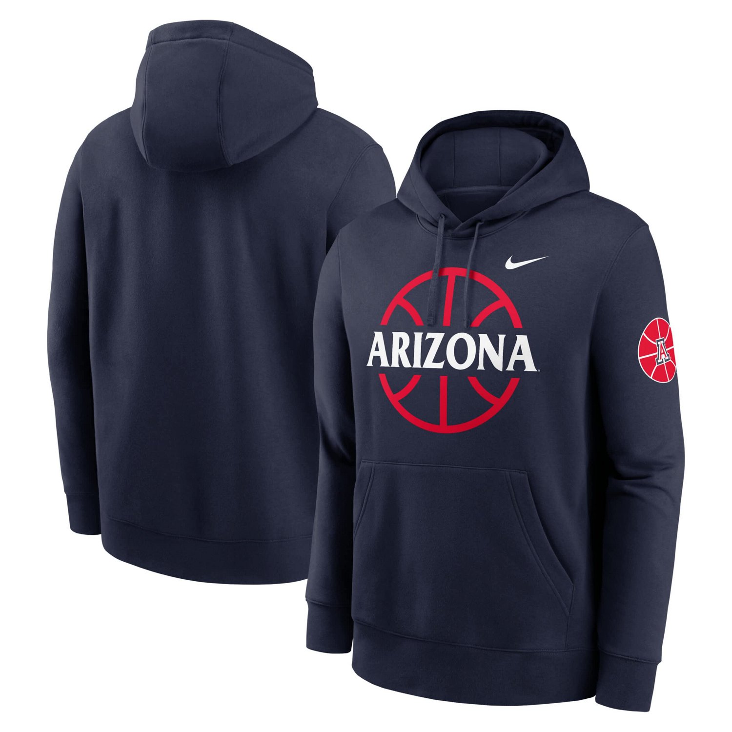 Nike Arizona Wildcats Basketball Icon Club Fleece Pullover Hoodie                                                                - view number 1