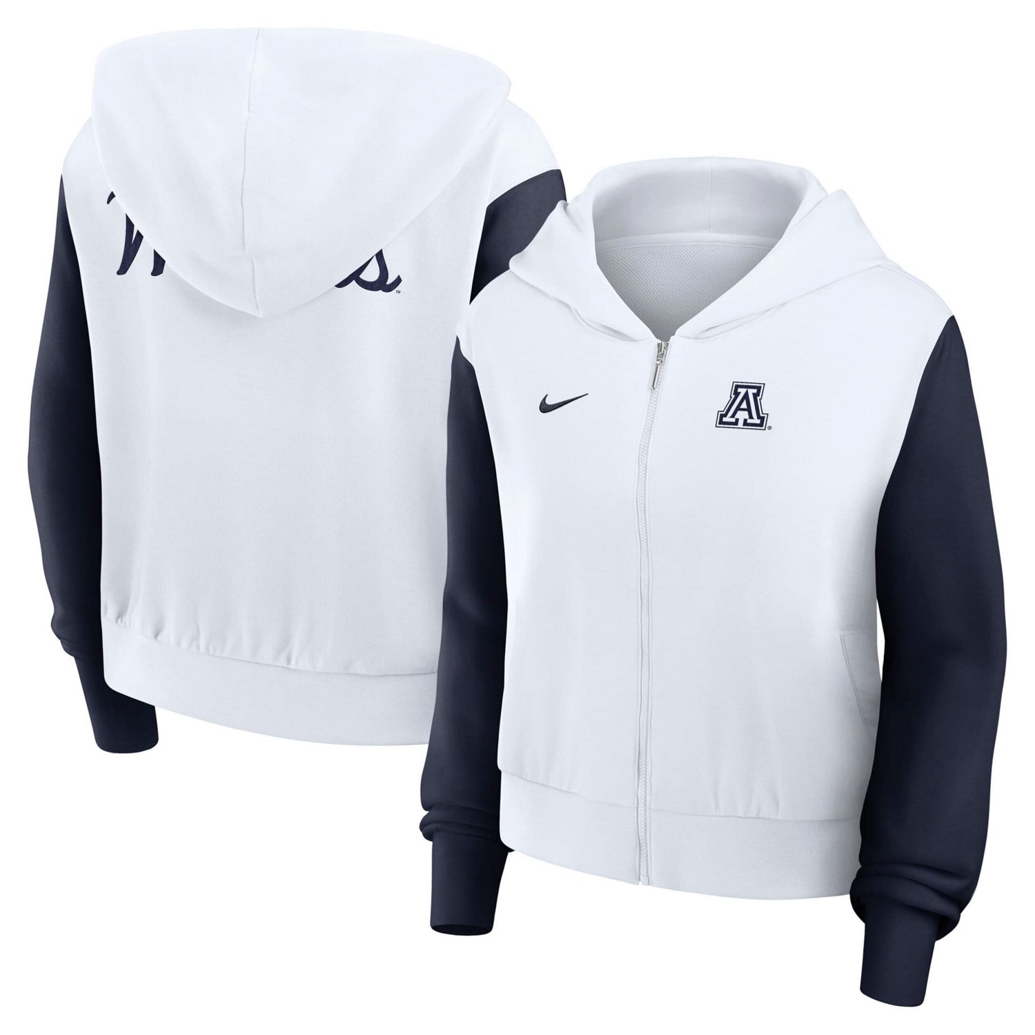 Nike Arizona Wildcats Cropped Beyond Capability Color-Block Script Full-Zip Hoodie - view number 1