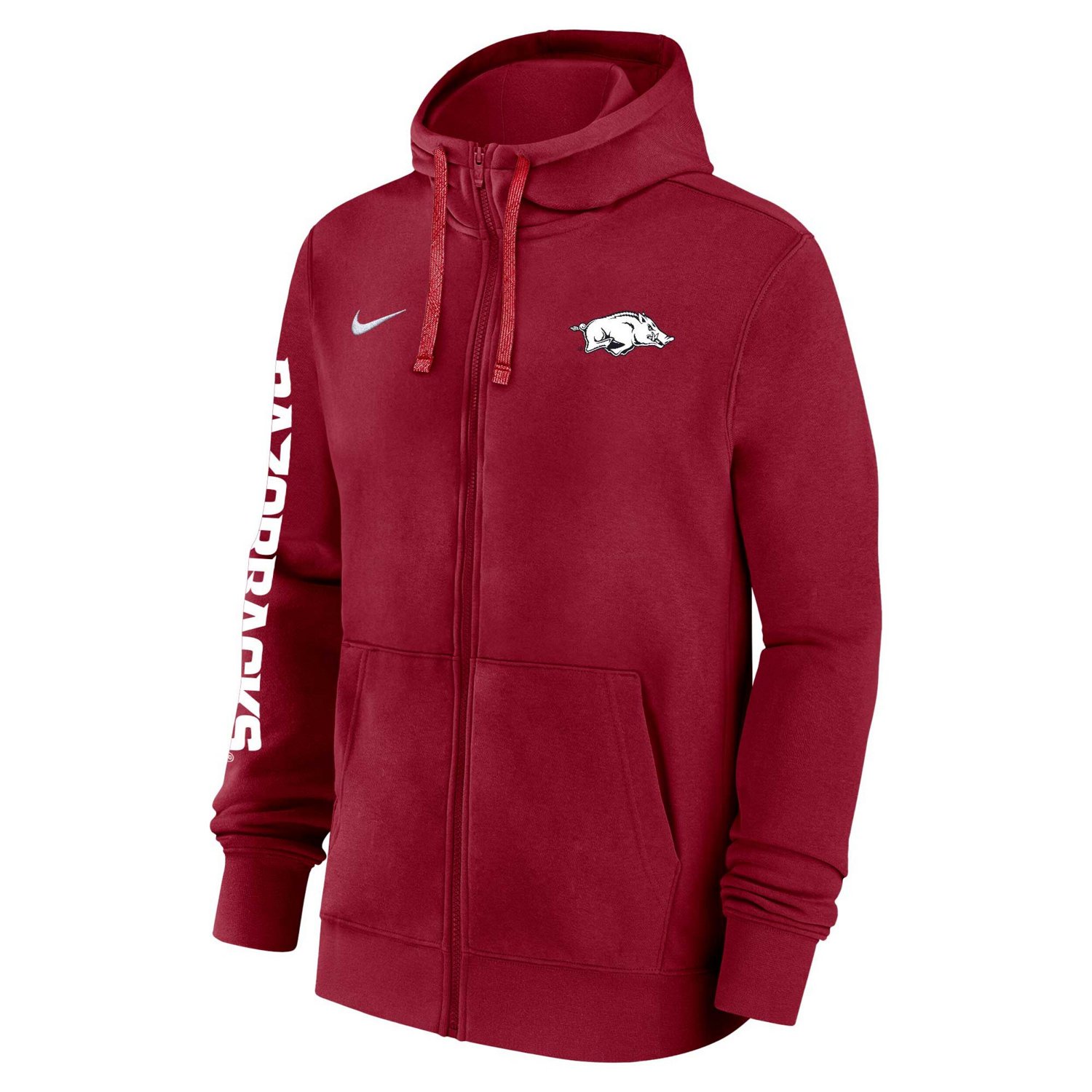 Nike Arkansas Razorbacks 2024/25 Sideline Club Fleece Pullover Hoodie                                                            - view number 2
