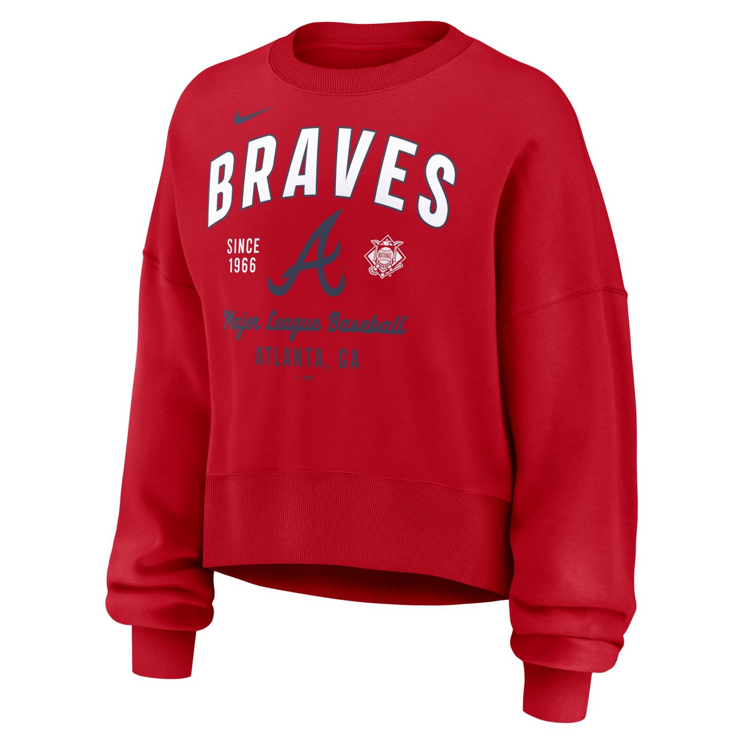 Nike Atlanta Braves Oversized High Hip Pullover Sweatshirt                                                                       - view number 2