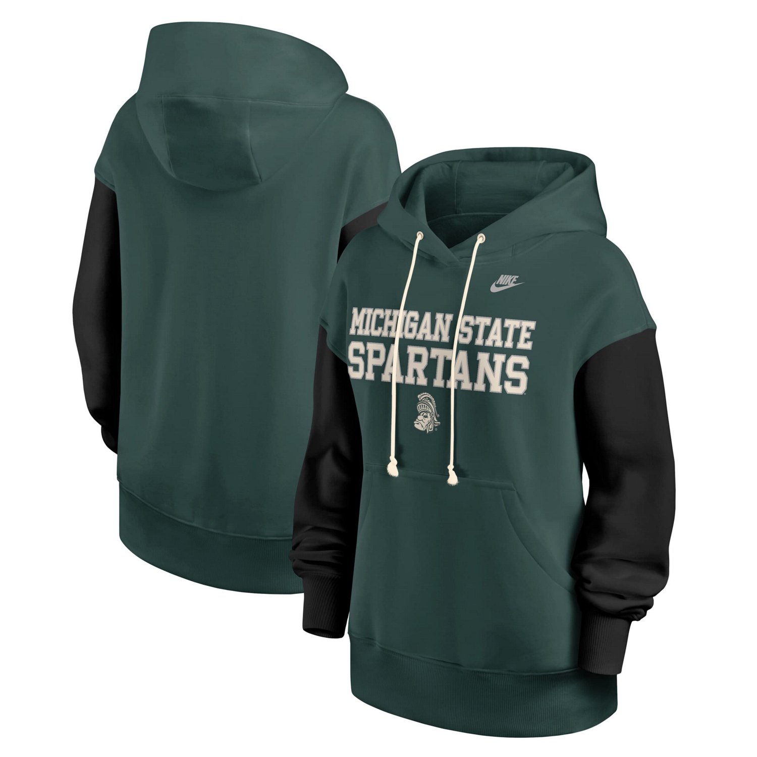 Nike Black Michigan State Spartans Oversized Legacy Phoenix Pullover Hoodie