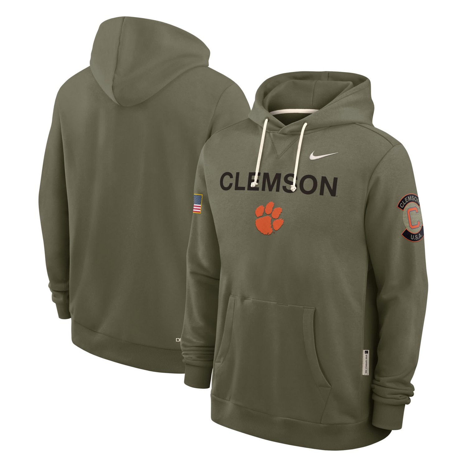 Nike Clemson Tigers 2025 Military Appreciation Performance Pullover Hoodie - view number 4