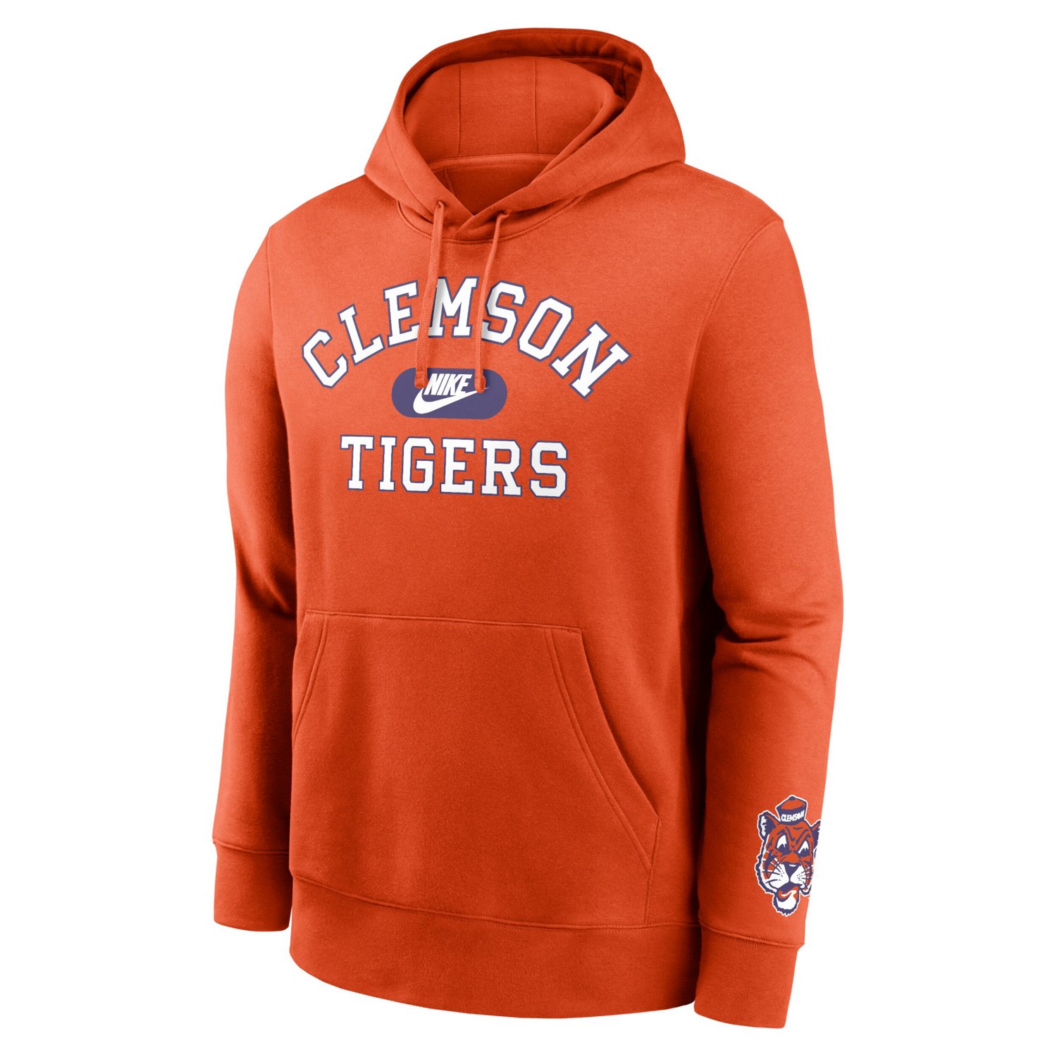 【NIKE】Clemson Tigers Legacy Retro Nike Pullover Hoodie Nike Clemson Tigers Legacy Foundational Two-Hit Club