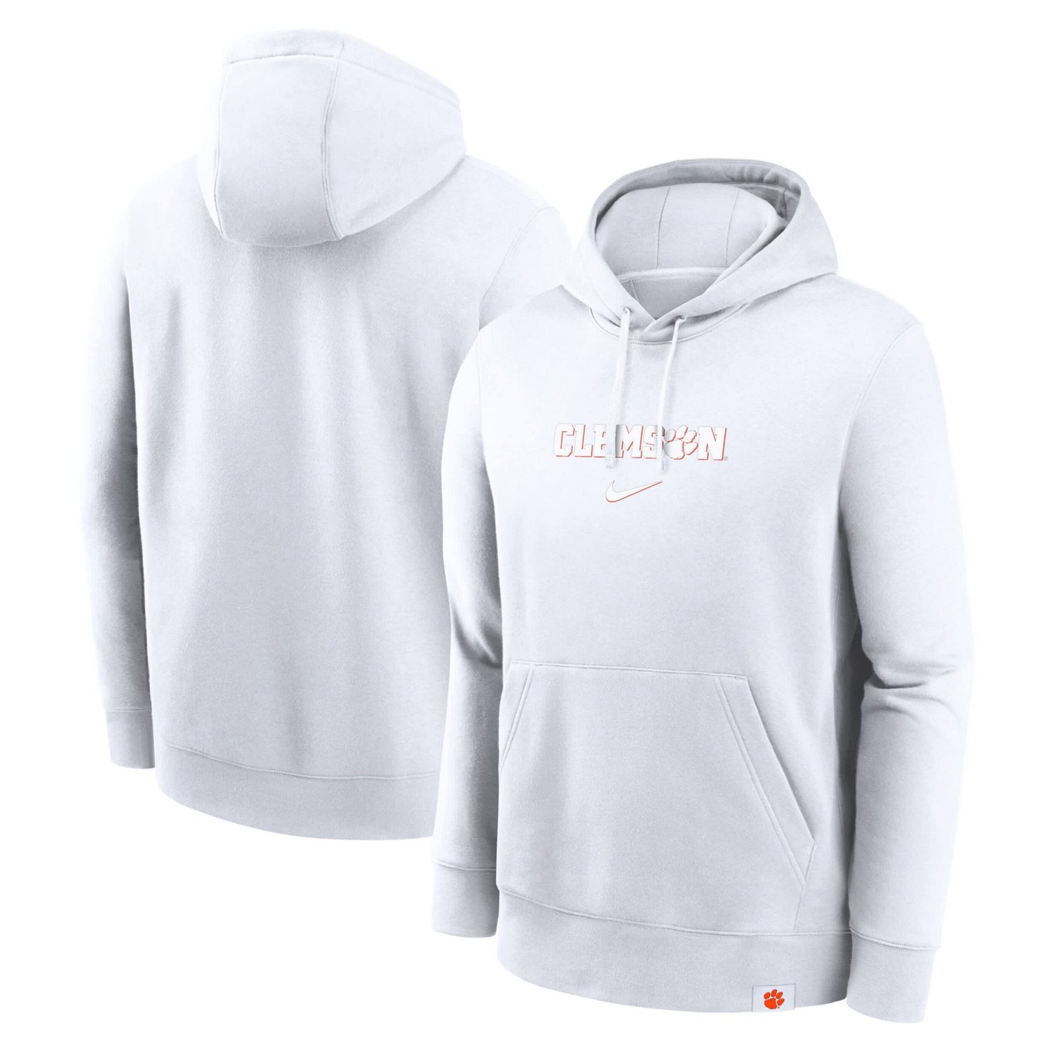 Nike Clemson Tigers Statement Wordmark Lockup Pullover Hoodie                                                                    - view number 1