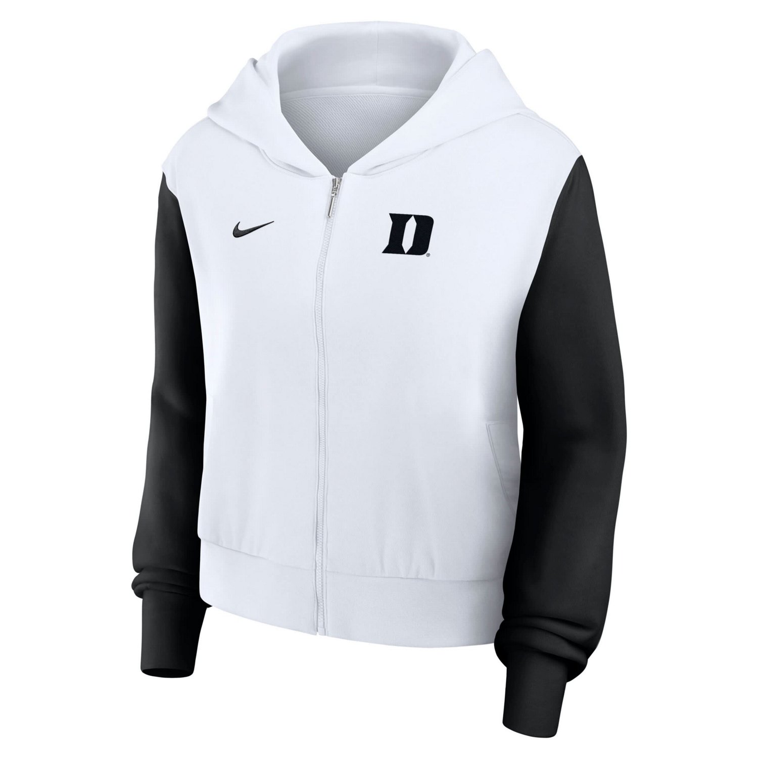 Nike Duke Blue Devils Cropped Beyond Capability Color-Block Script Full-Zip Hoodie - view number 2
