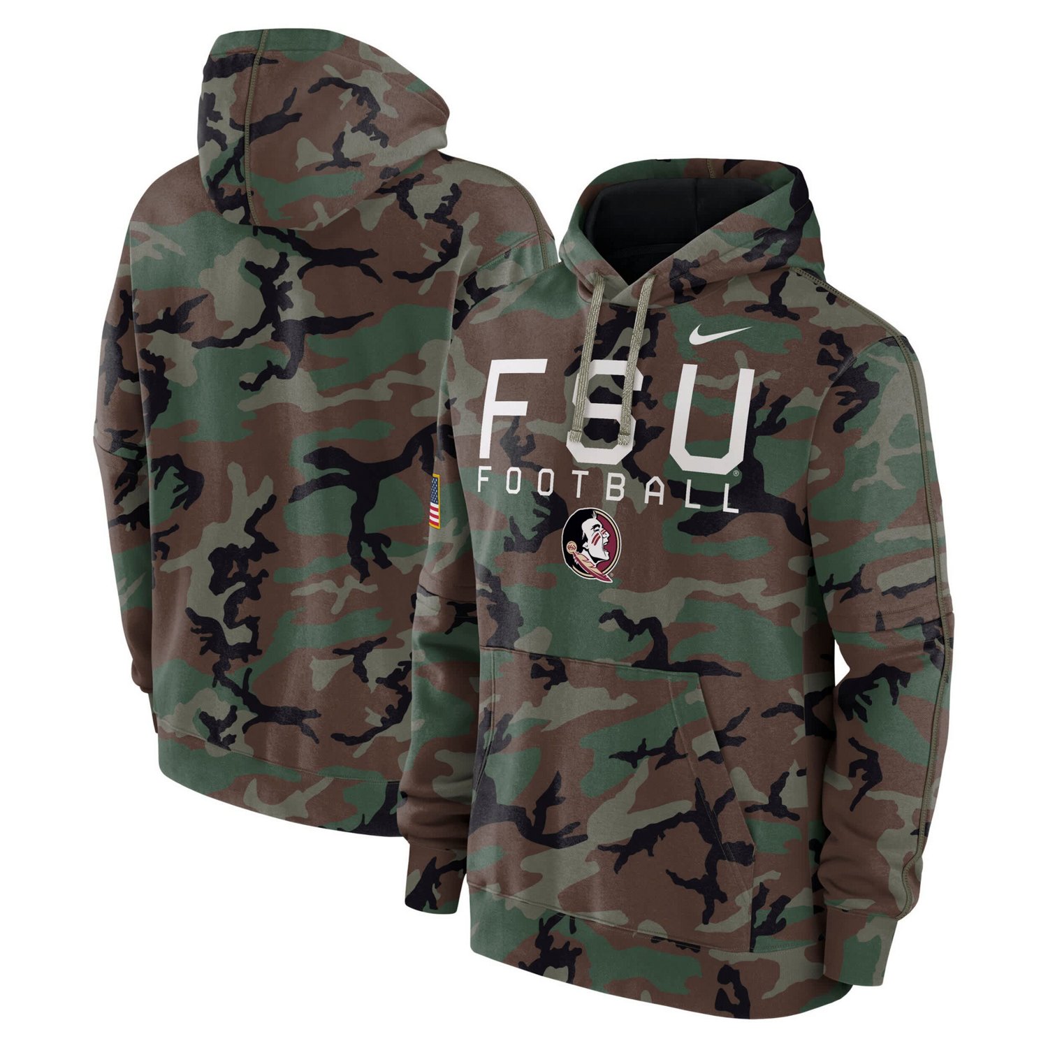 Nike Florida State Seminoles 2024 Military Appreciation Club Fleece Pullover Hoodie