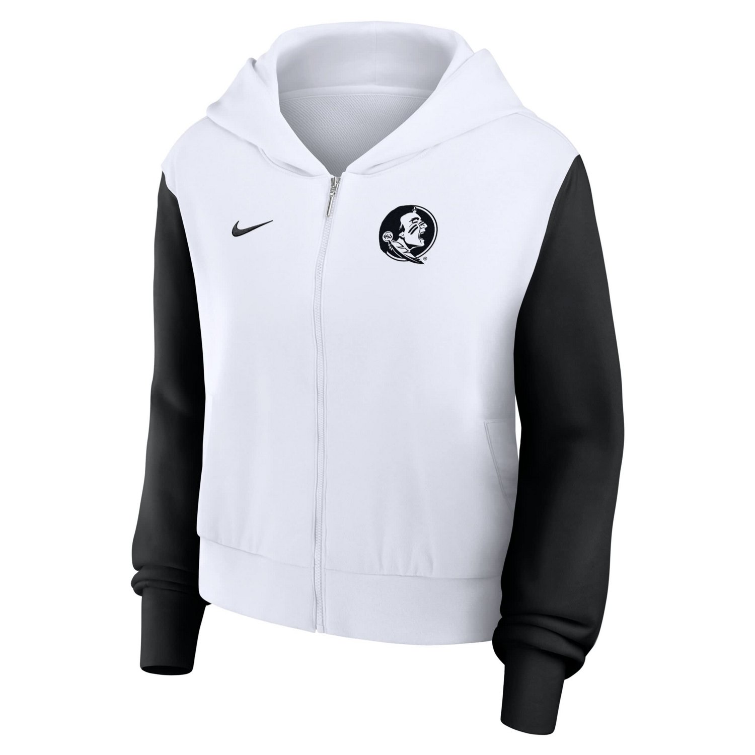 Nike Florida State Seminoles Cropped Beyond Capability Color-Block Script Full-Zip Hoodie - view number 2