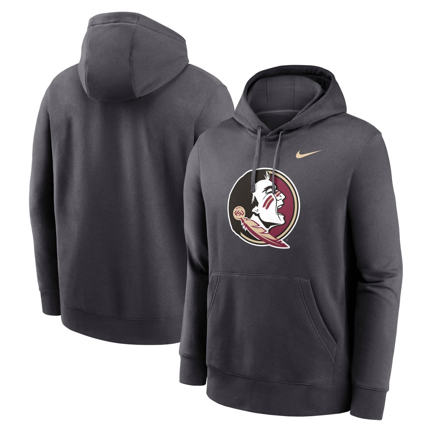 Nike Florida State Seminoles Primetime Club Fleece Pullover Hoodie                                                               - view number 1