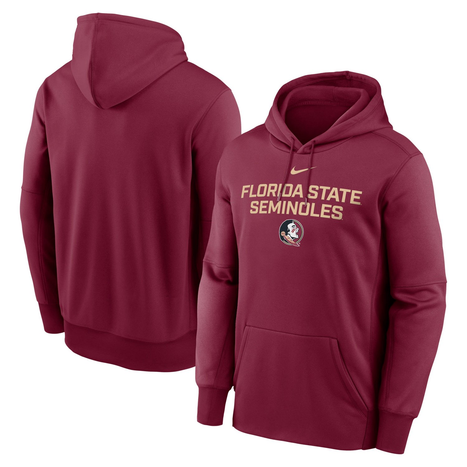 Nike Florida State Seminoles Team Stacked Performance Pullover Hoodie