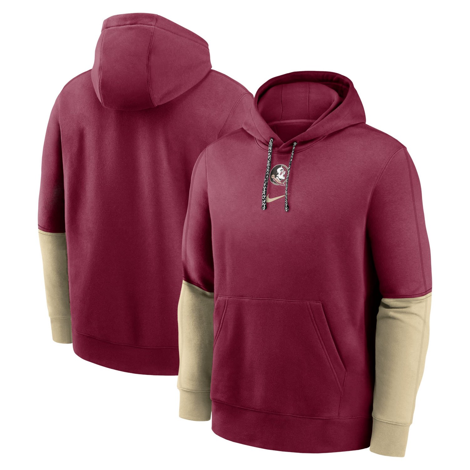 Nike Garnet Florida State Seminoles 2024 Sideline Club Pullover Hoodie - view number 1