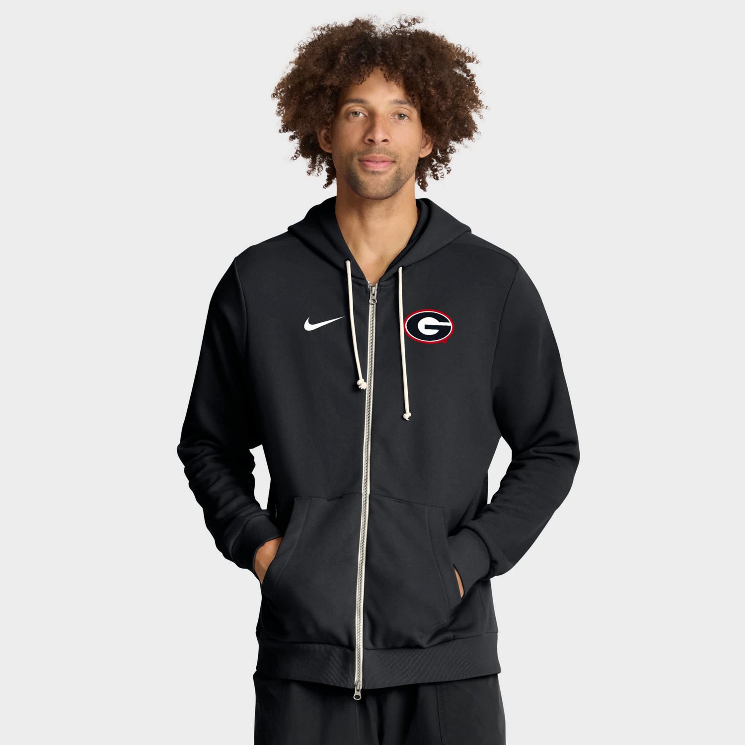 Nike Georgia Bulldogs 2025 Sideline Standard Issue Dri-FIT Full-Zip Hoodie