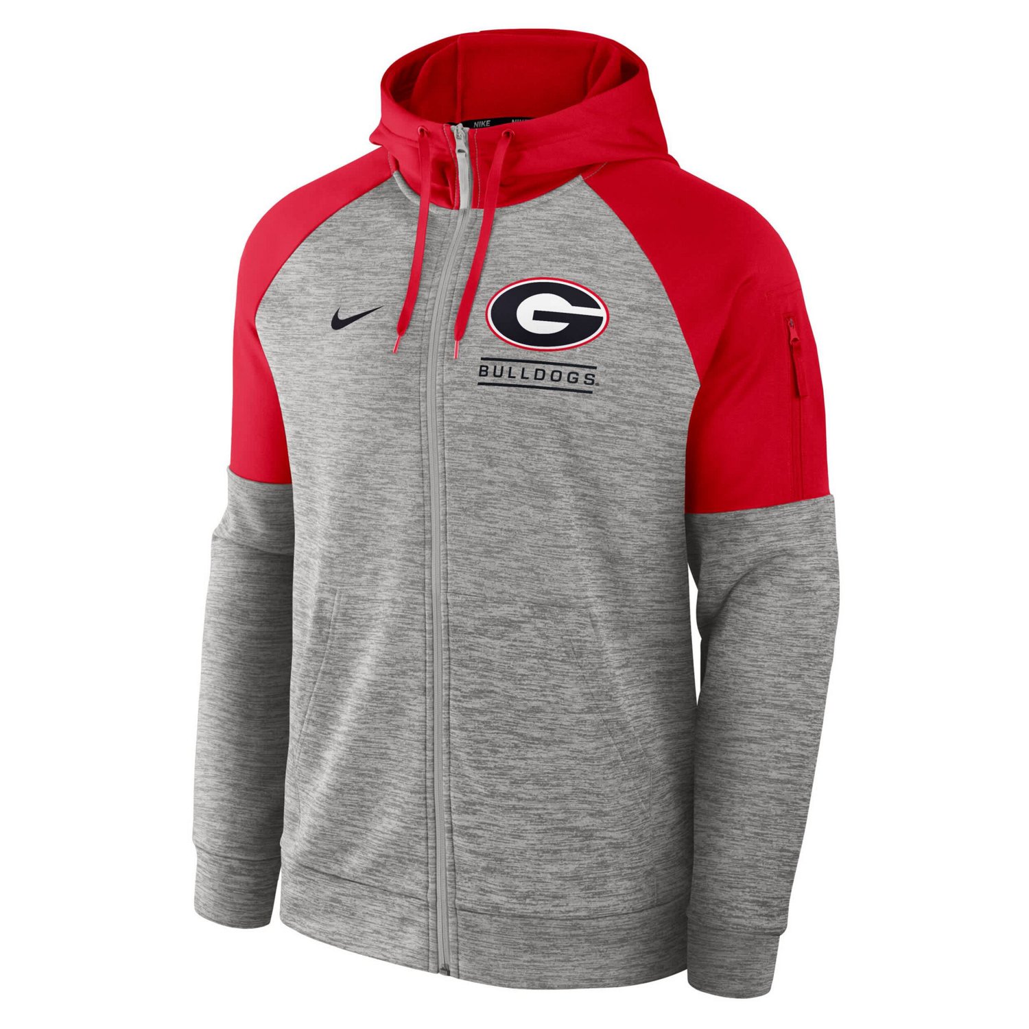 Nike Georgia Bulldogs Fitness Raglan Performance Full-Zip Hoodie - view number 2