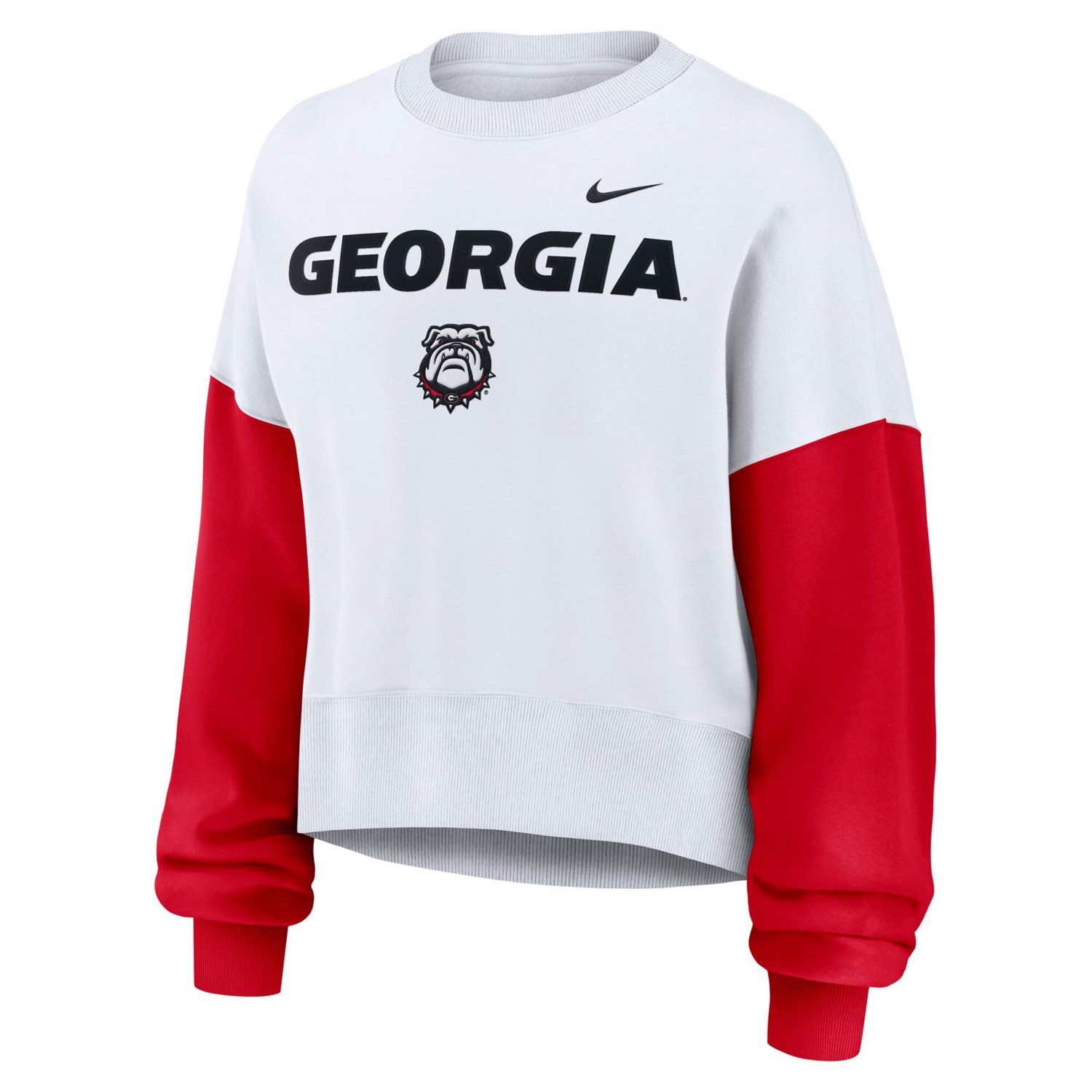 Nike Georgia Bulldogs Oversized Color-Block Pullover Sweatshirt                                                                  - view number 2