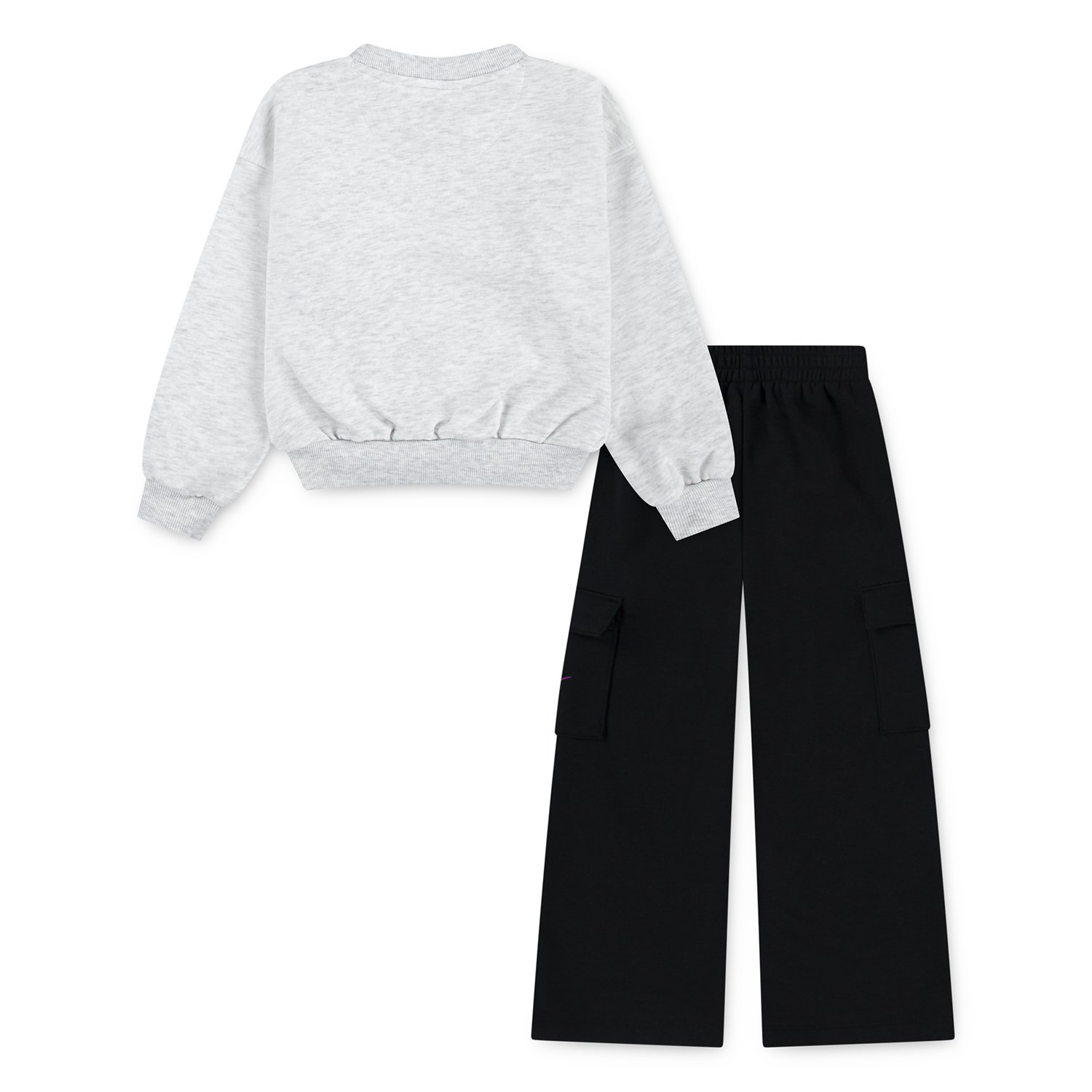 Nike Girls' 4-6x Essentials Crewneck and Wide Cargo Pants 2-Piece Set - view number 2
