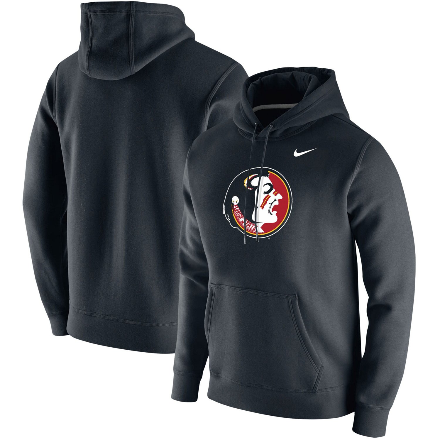 Nike Heathered Gray Florida State Seminoles Vintage School Logo Pullover Hoodie                                                  - view number 1