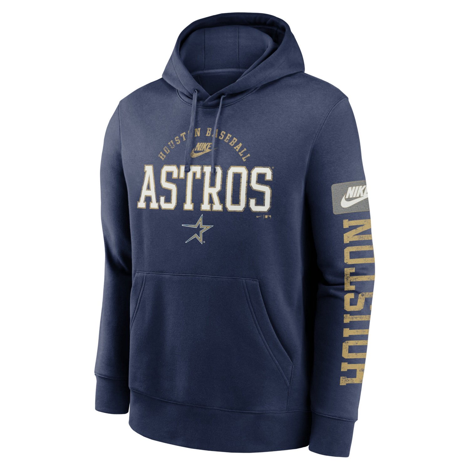 Nike Houston Astros Cooperstown Collection Splitter Club Fleece Pullover Hoodie                                                  - view number 2