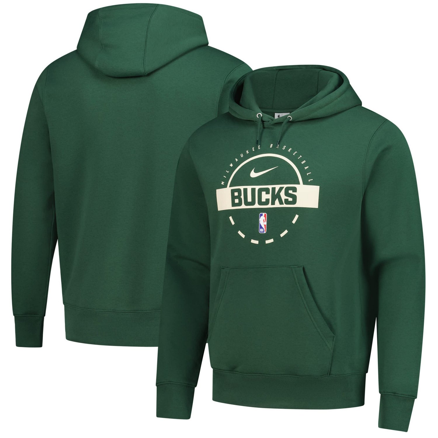 Nike Hunter Milwaukee Bucks 2025 26 Authentic Practice Club Pullover Hoodie