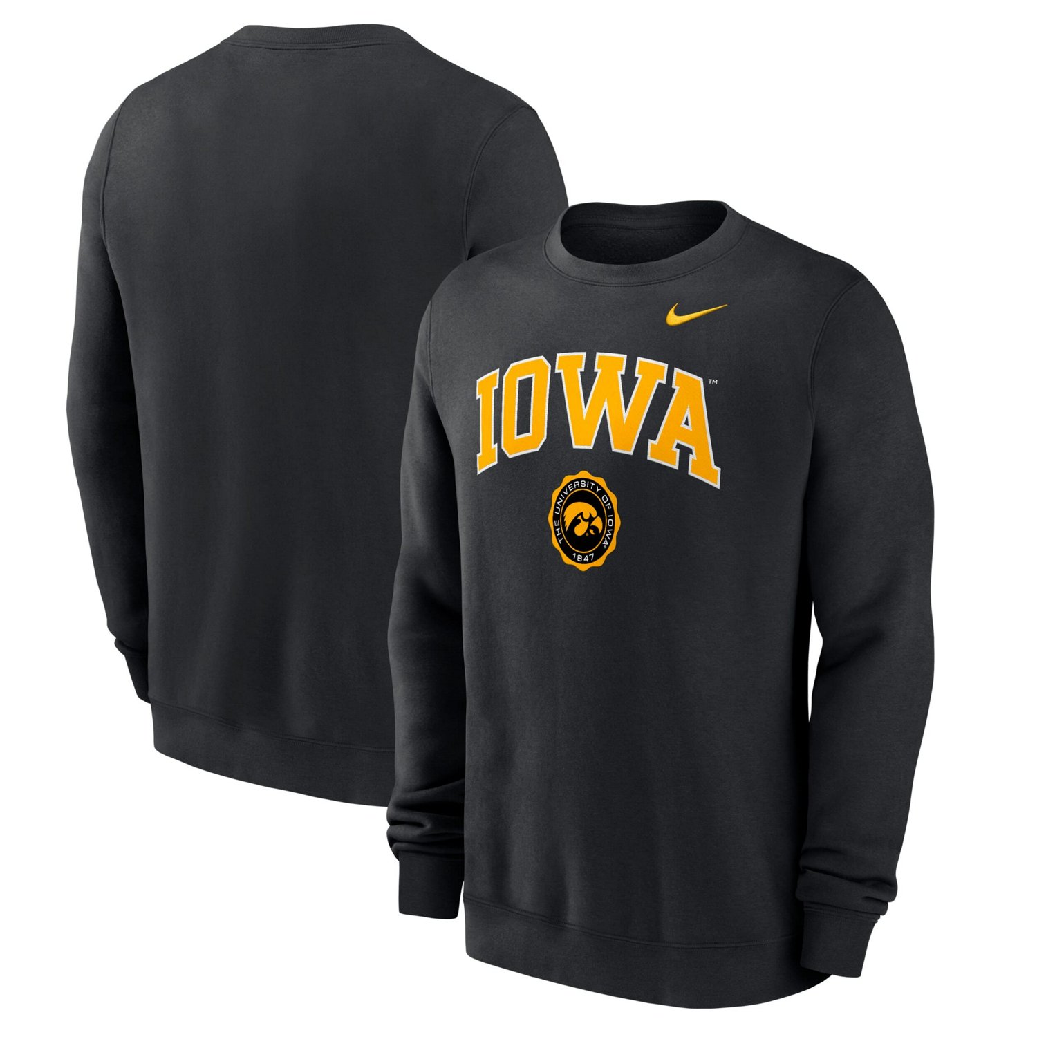 Nike Iowa Hawkeyes Arched Seal Pullover Sweatshirt                                                                               - view number 1