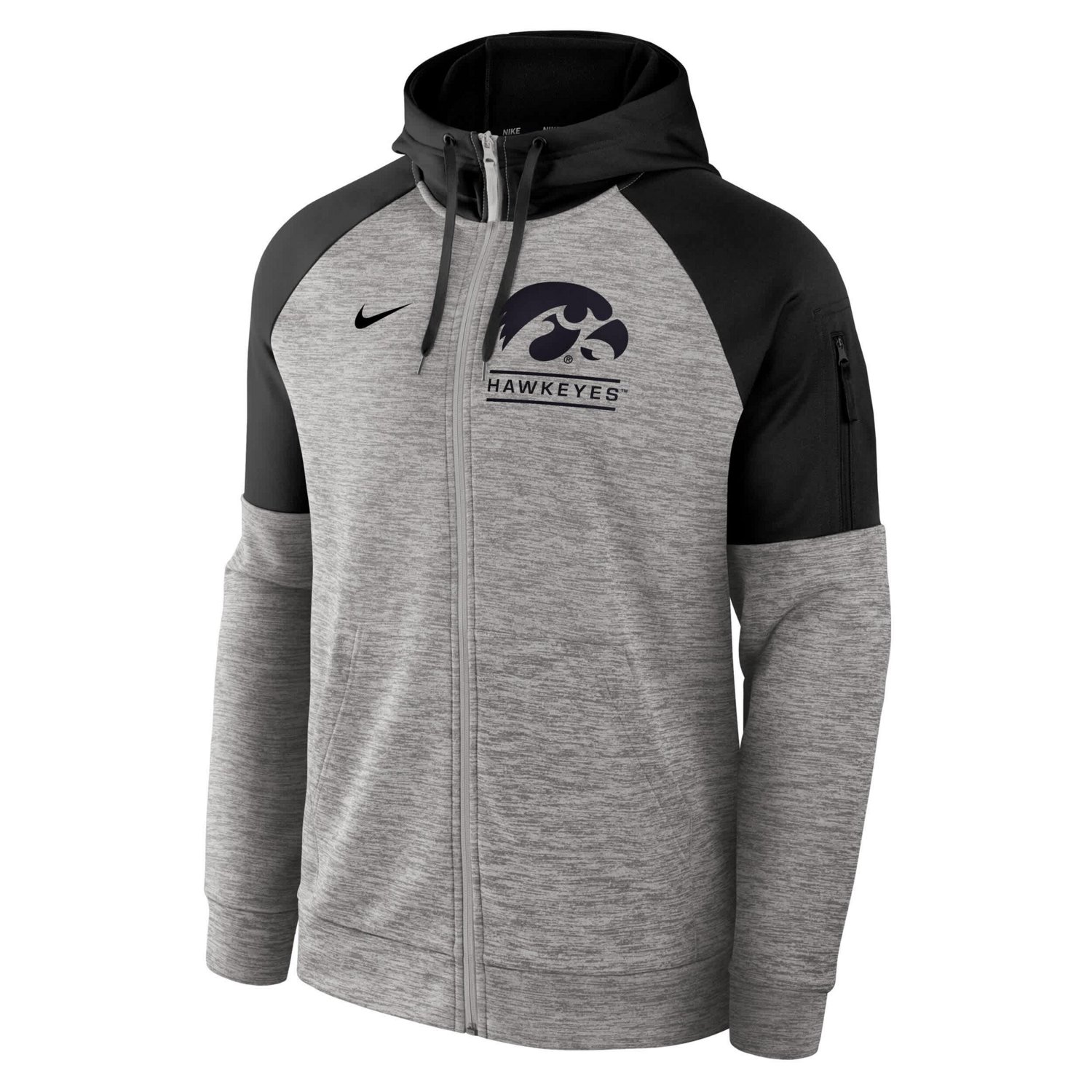 Nike Iowa Hawkeyes Fitness Raglan Performance Full-Zip Hoodie