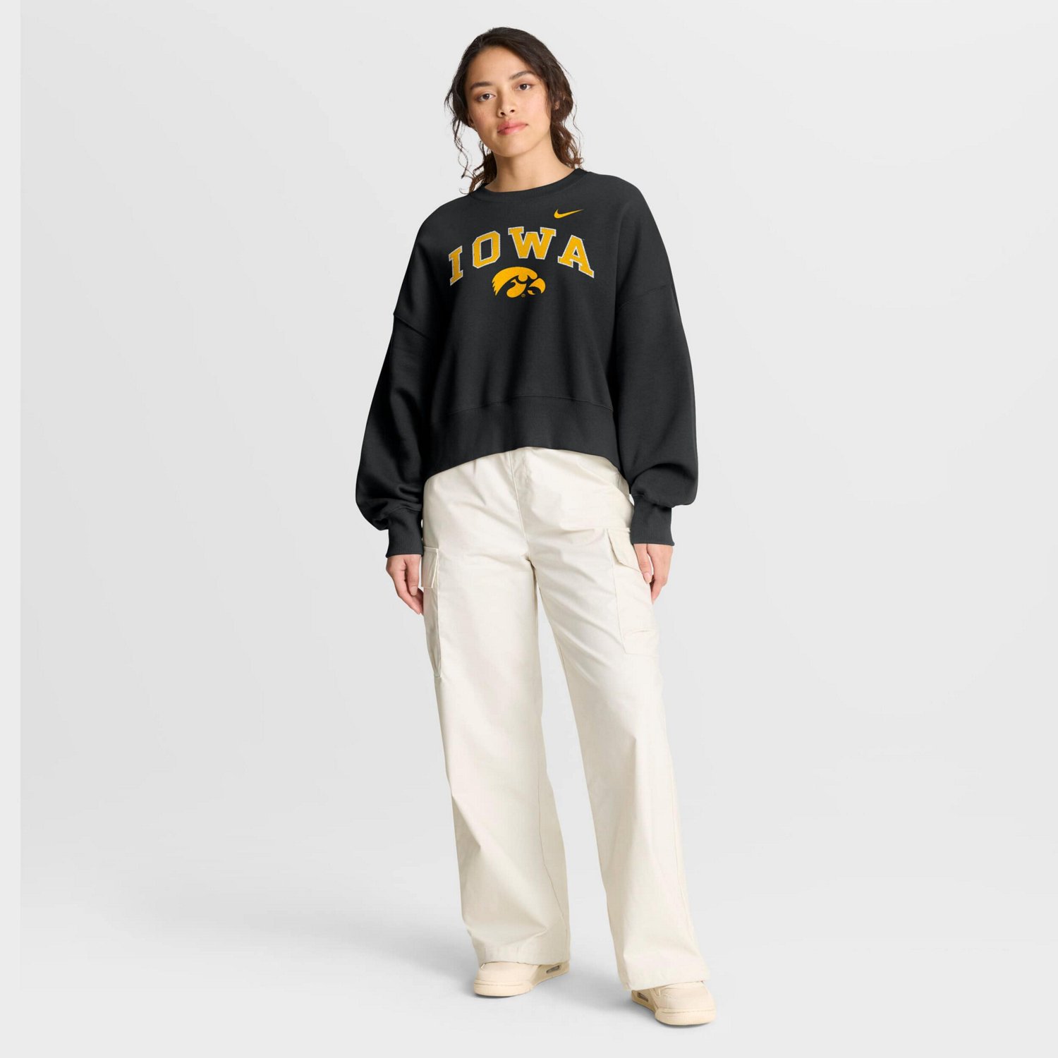 Nike Iowa Hawkeyes Oversized Phoenix Arch Pullover Sweatshirt - view number 3