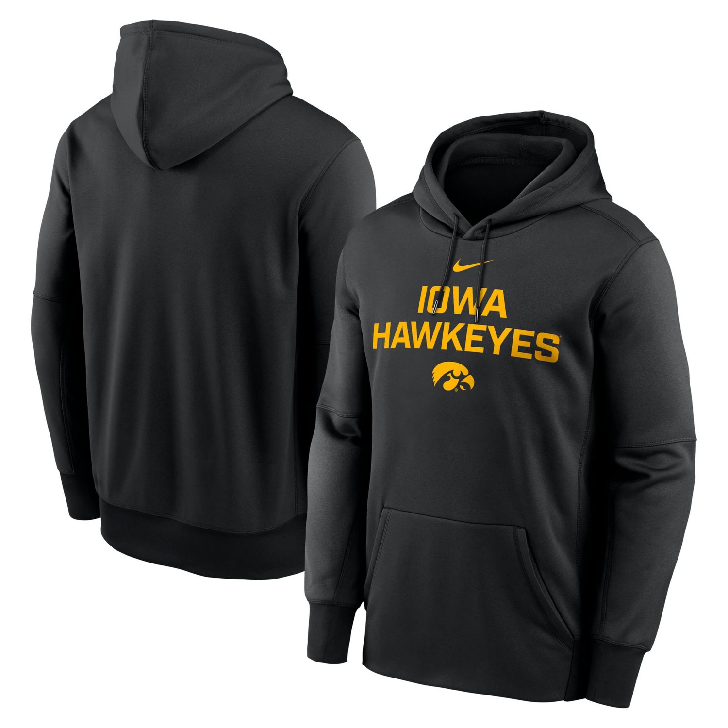 Nike Iowa Hawkeyes Team Stacked Performance Pullover Hoodie