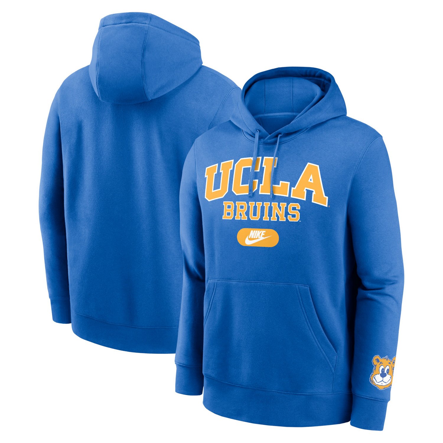Nike Light UCLA Bruins Legacy Foundational Two-Hit Club Performance Pullover Hoodie