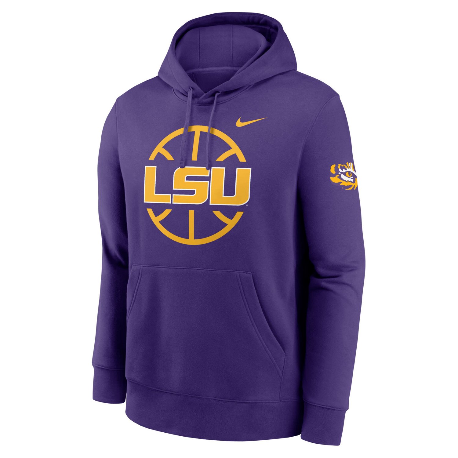 Nike LSU Tigers Basketball Icon Club Fleece Pullover Hoodie                                                                      - view number 2