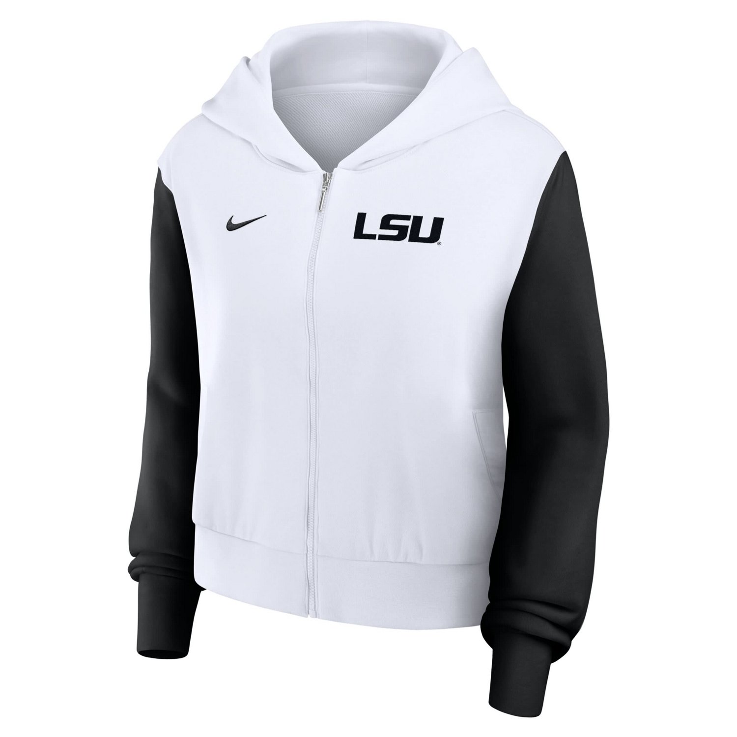 Nike LSU Tigers Cropped Beyond Capability Color-Block Script Full-Zip Hoodie - view number 2