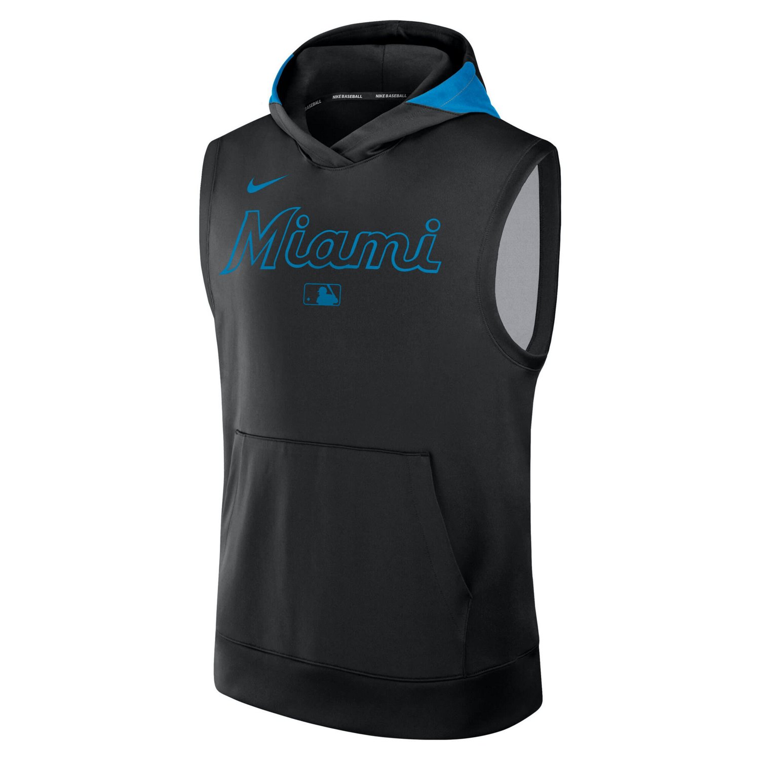 Nike Miami Marlins Authentic Collection Performance Sleeveless Pullover Hoodie - view number 2