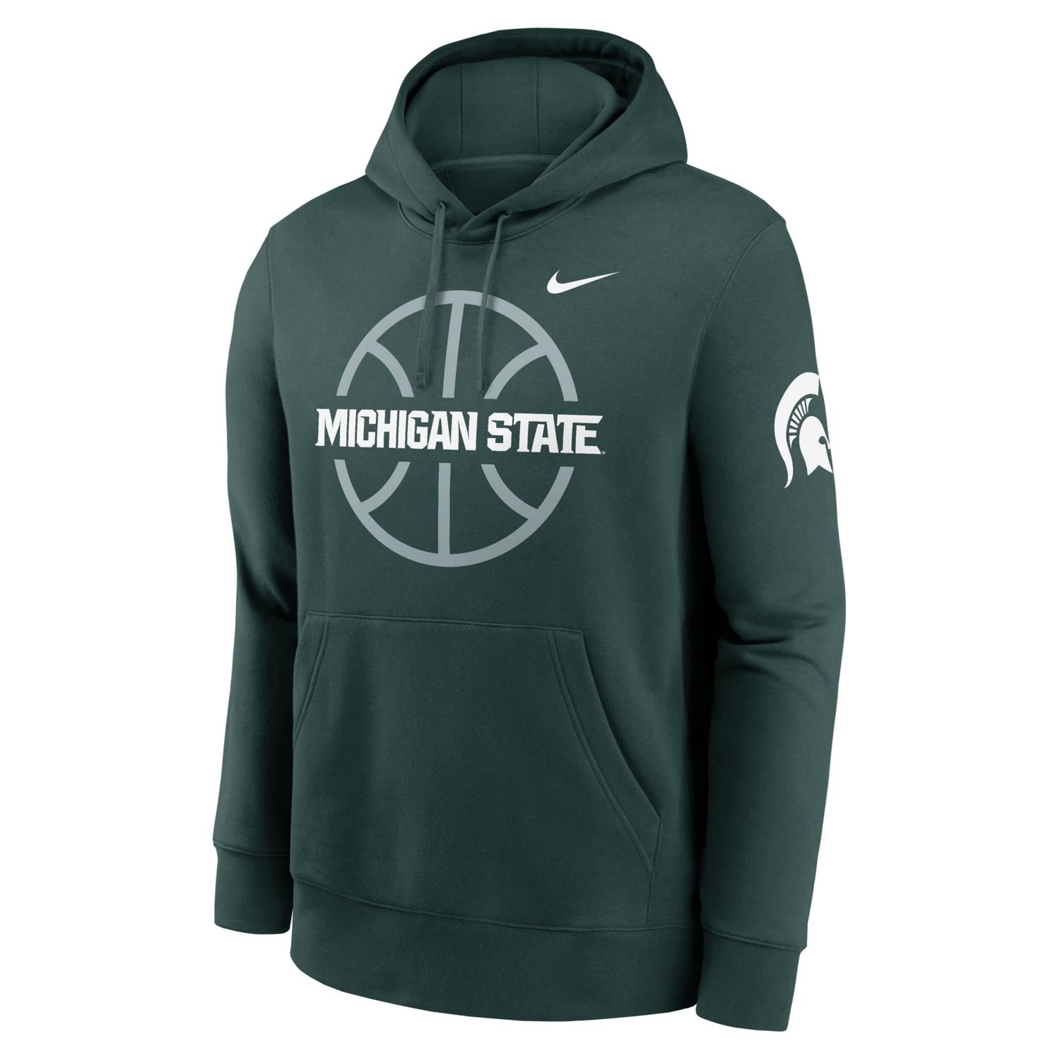 Nike Michigan State Spartans Basketball Icon Club Fleece Pullover Hoodie                                                         - view number 2